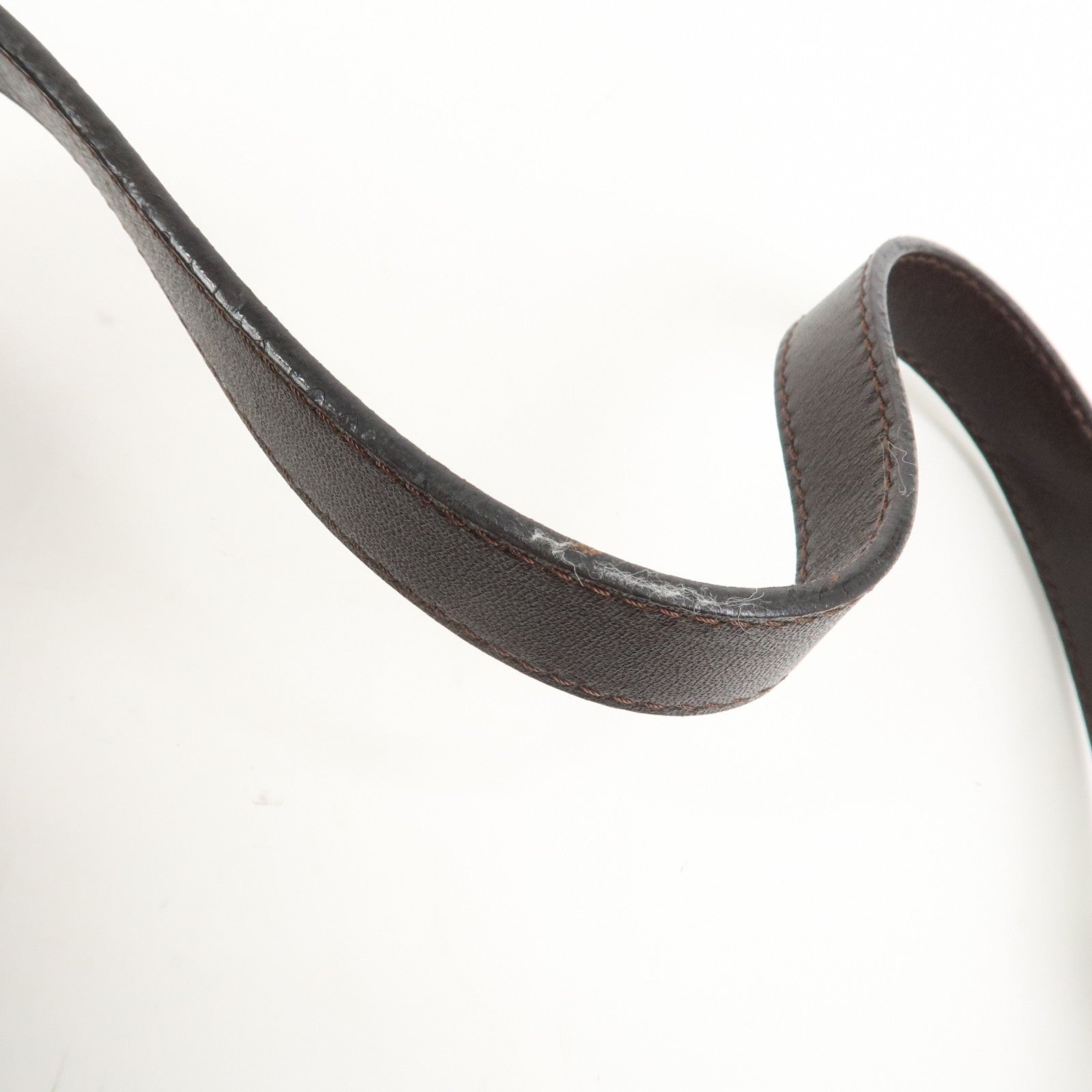 FENDI Zucca Canvas Leather Shoulder Bag Brown Black 26569