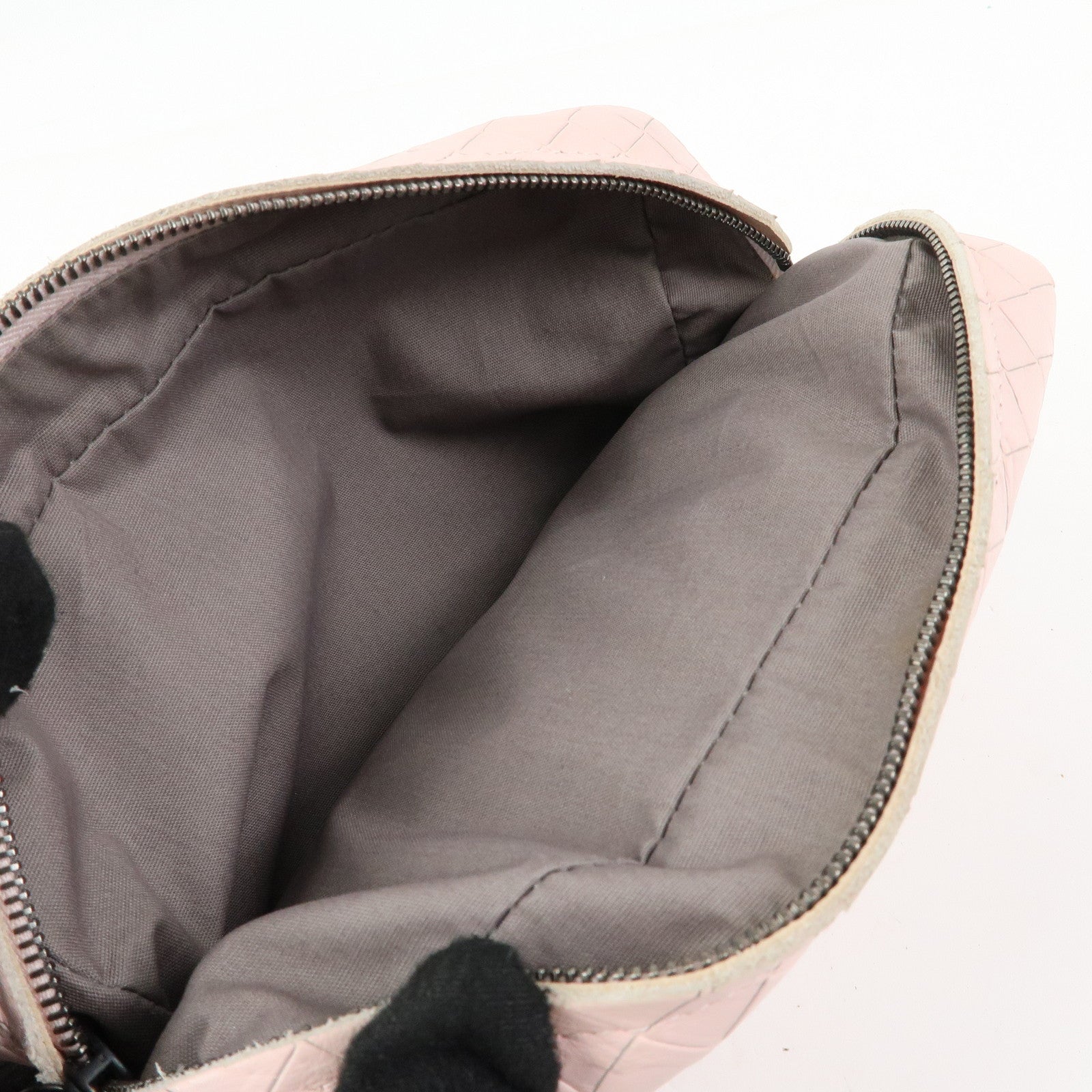 BOTTEGA VENETA Intreccio Mirage Chain Shoulder Bag Light Pink