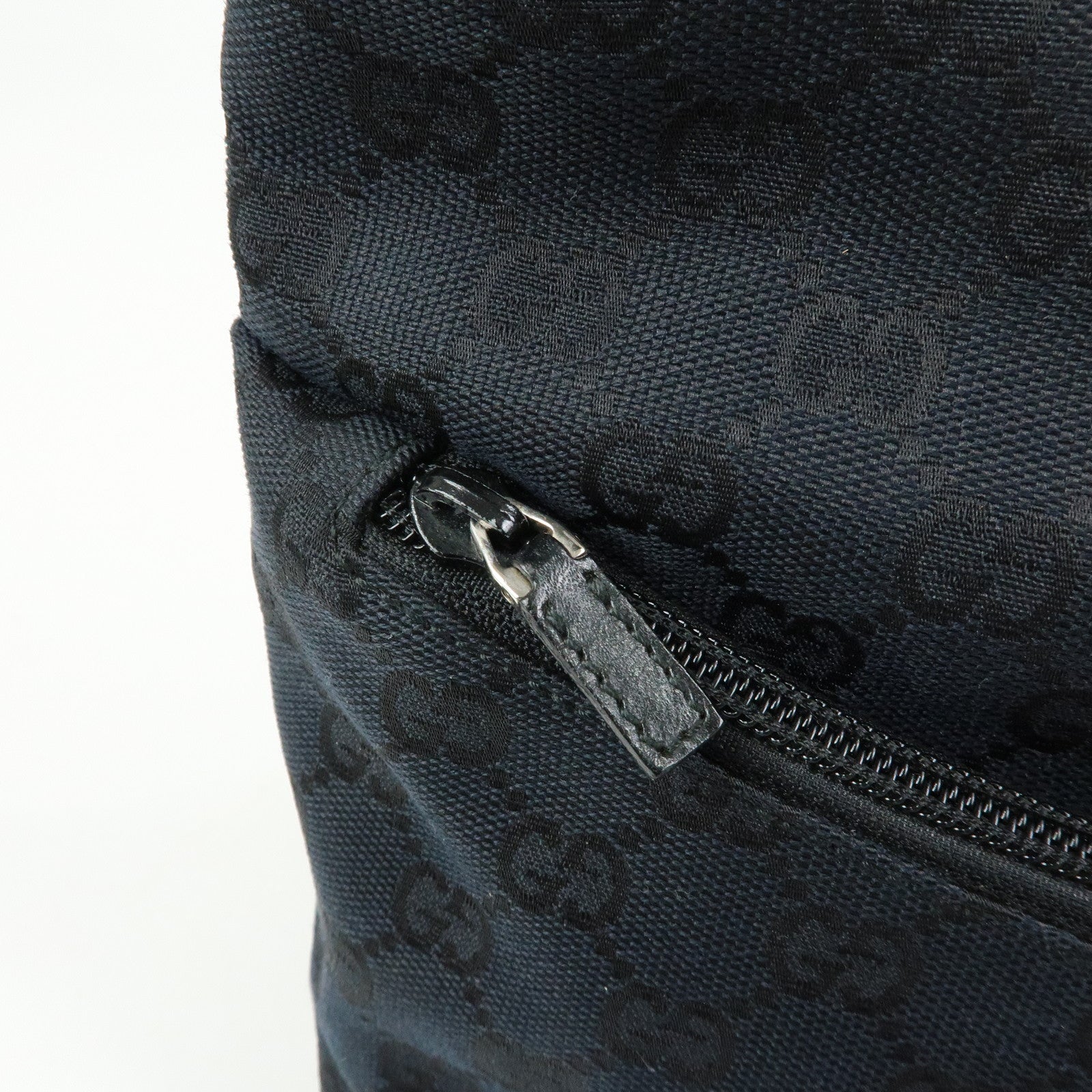 GUCCI GG Canvas Leather Hand Bag Shoulder Bag Black 001・3386