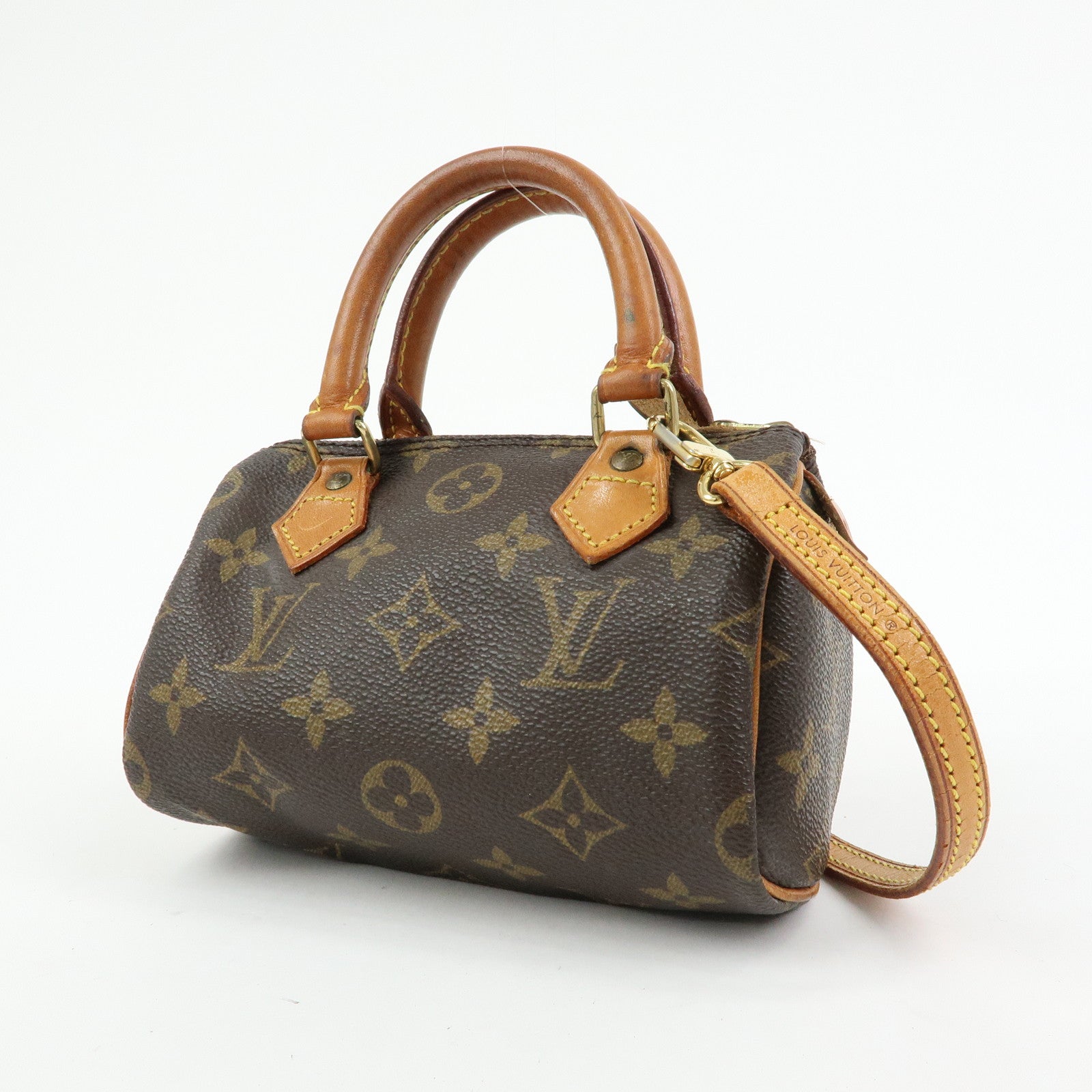 Louis Vuitton Monogram Mini Speedy Hand Bag Brown M41534