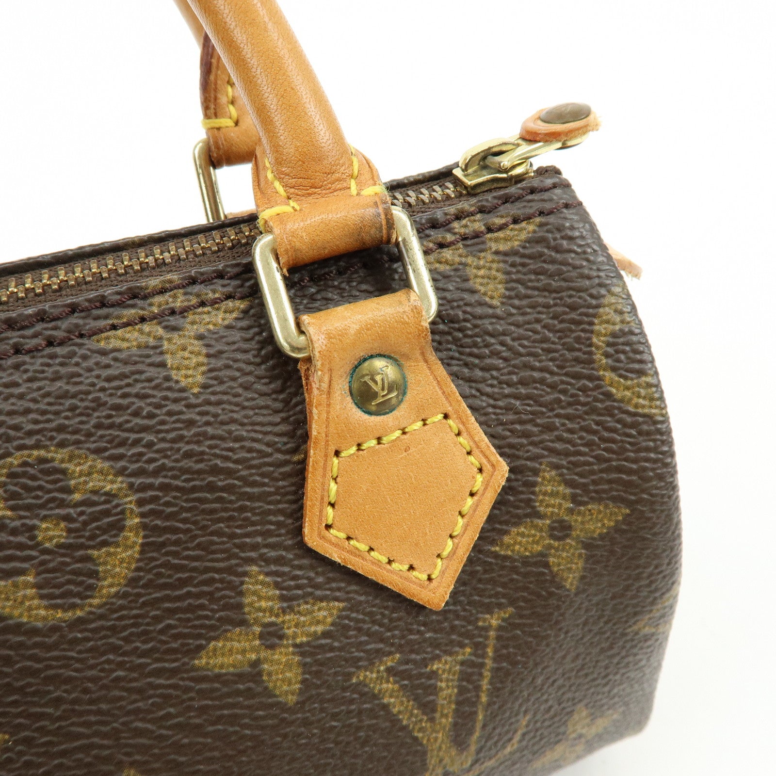 Louis Vuitton Monogram Mini Speedy Hand Bag Brown M41534