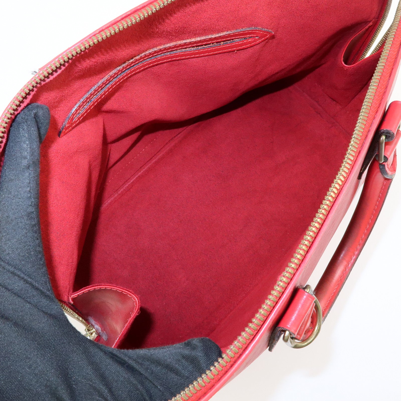 Louis Vuitton Epi Leather Alma Hand Bag Castilian Red M52147