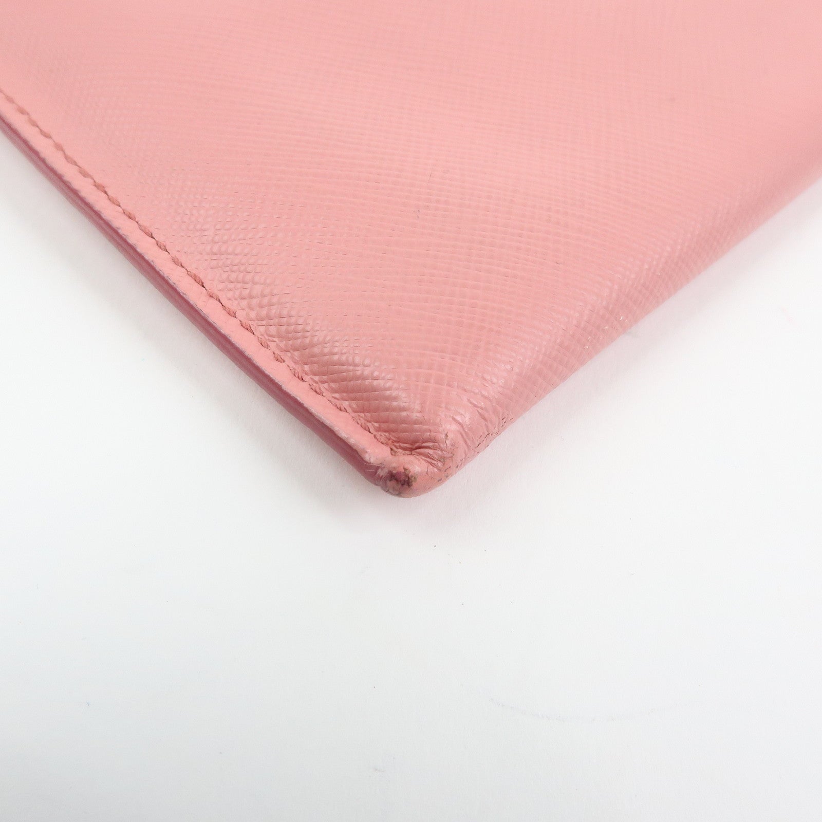 PRADA Saffiano Leather 2Way Bag Clutch Bag Shoulder Bag Pink