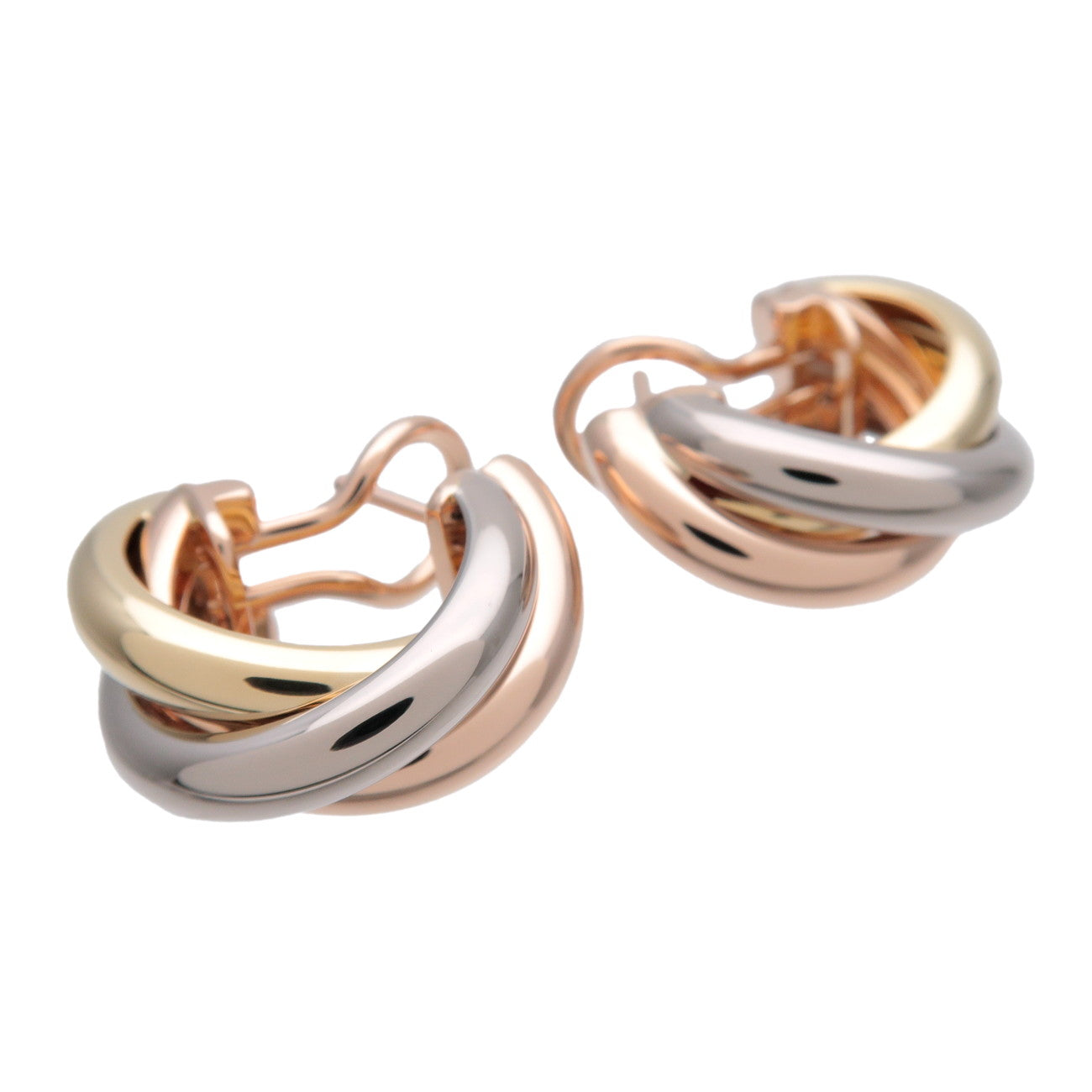 Cartier Trinity Classic Earrings K18 750YG/PG/WG