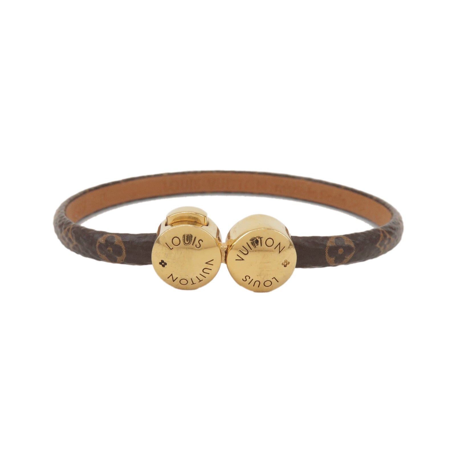 Louis Vuitton Monogram Historic Mini Bracelet Size 17 Brown M6407F