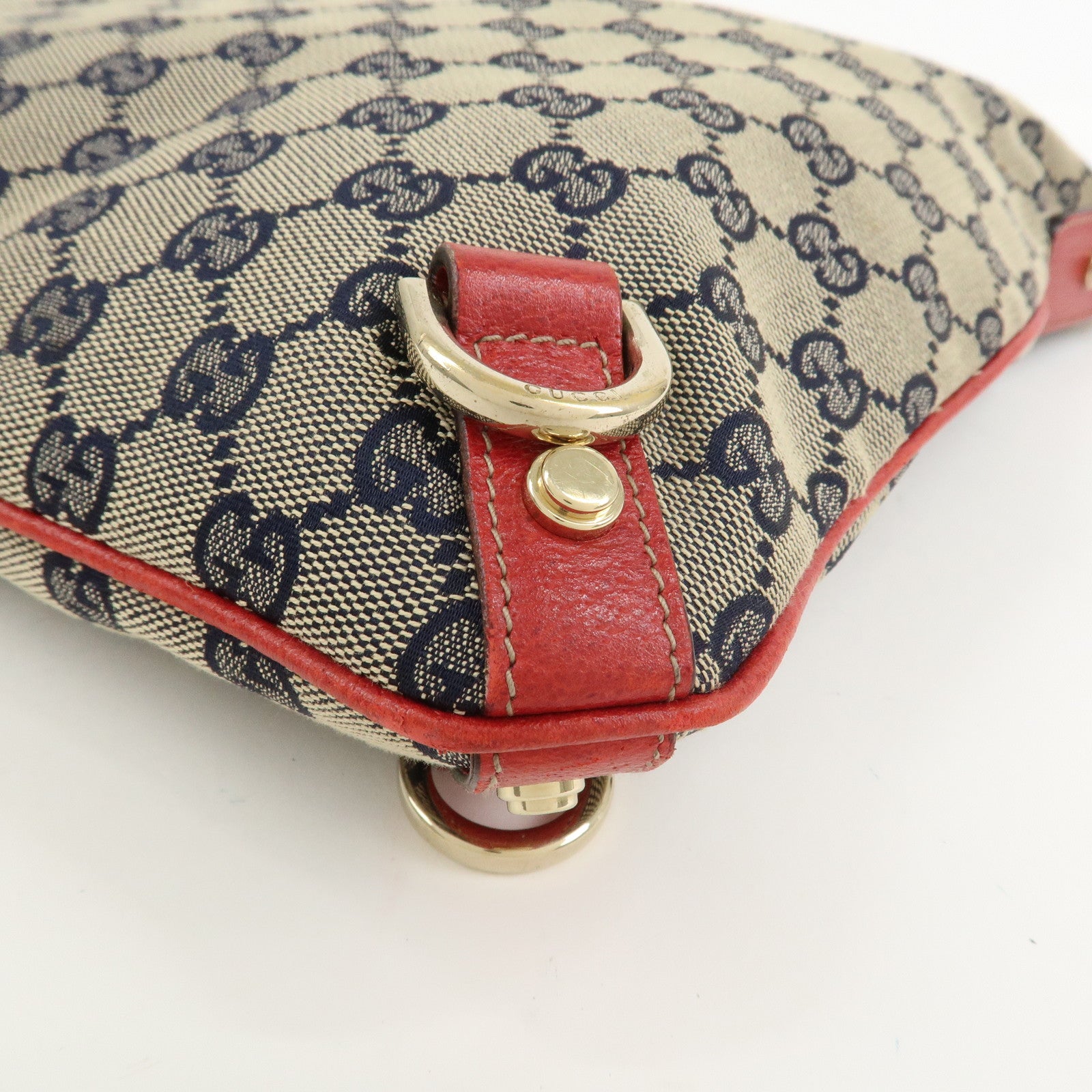 GUCCI Abbey GG Canvas Leather Shoulder Bag Crossbody Bag 131326