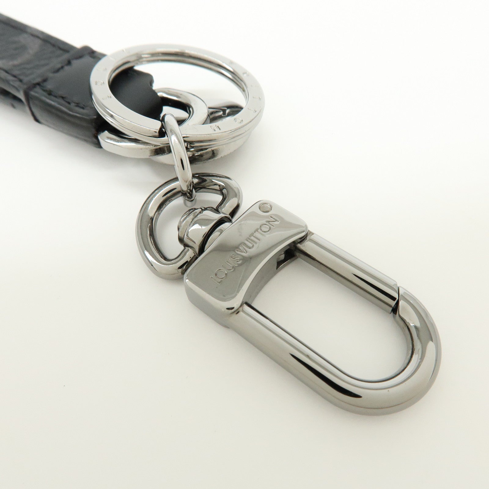 Louis Vuitton Monogram Eclipse Porte Cles Dragonne Key Chain M61950