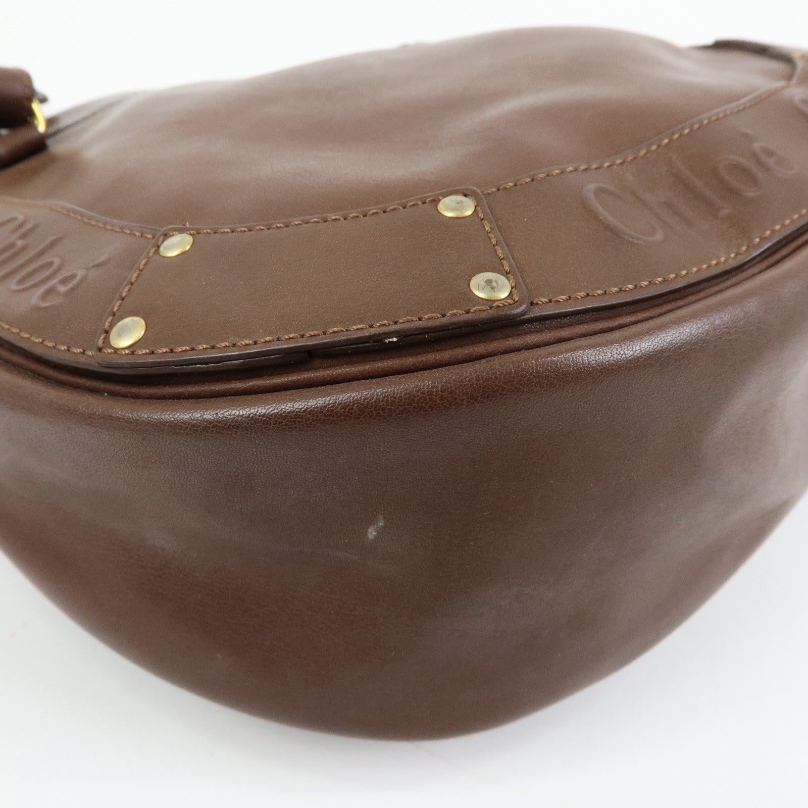 Chloe Eden Leather Shoulder Bag Crossbody Bag Brown