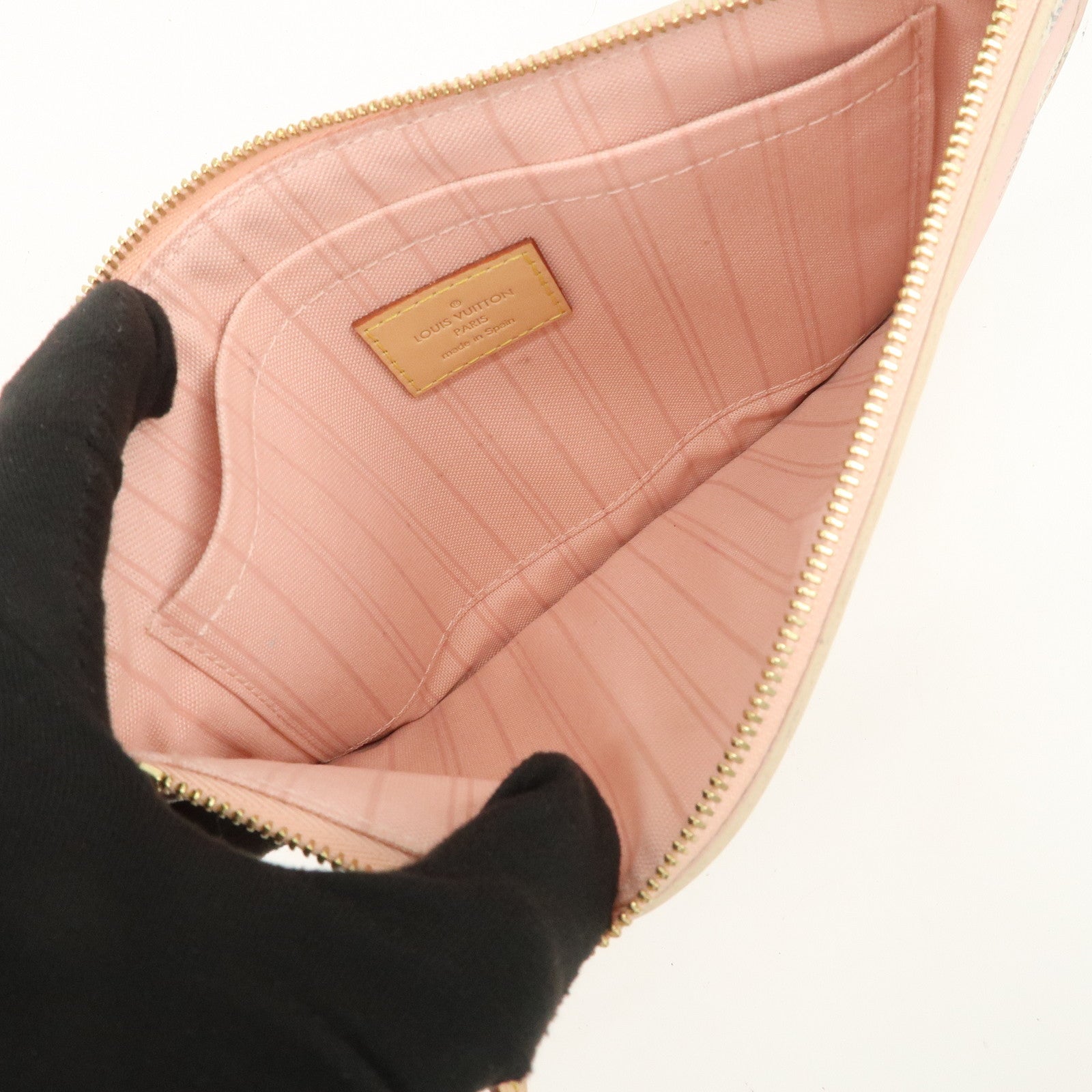 Louis Vuitton Damier Azur Tahiti Neverfull MM Bag & Pouch N41050