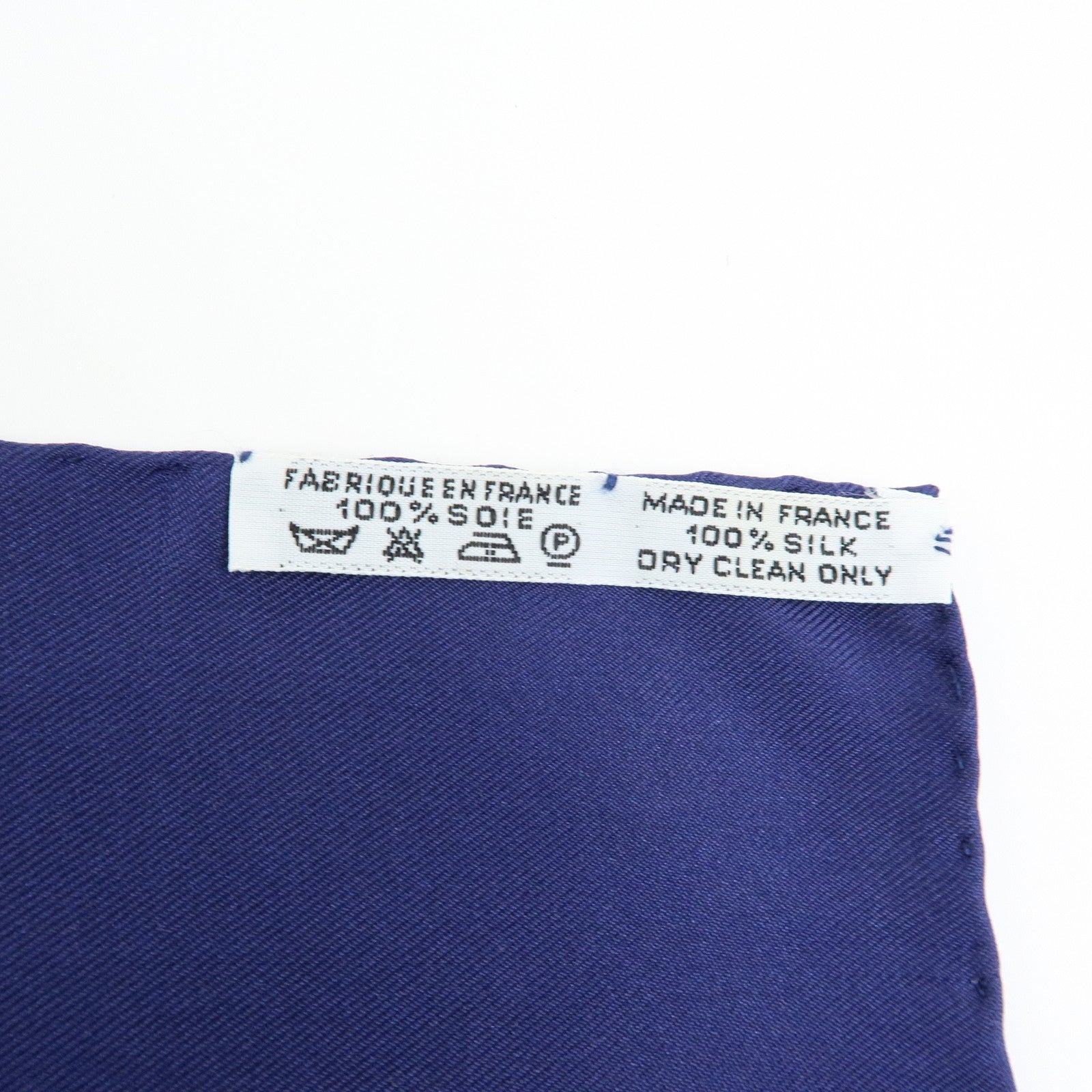 HERMES Carre 90 Silk 100% Scarf VIVE LE VENT Navy Blue Yellow White