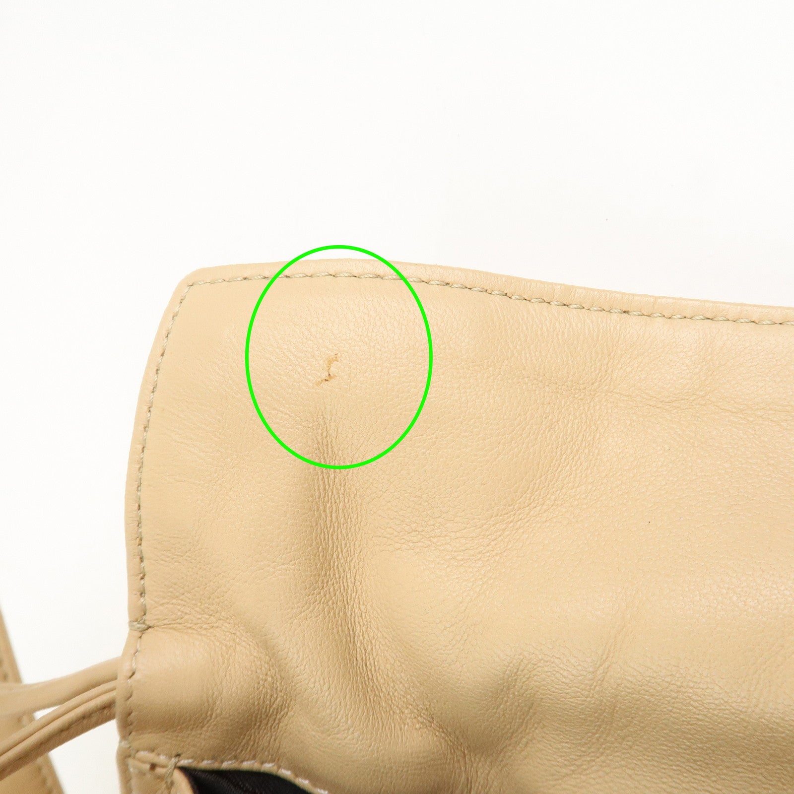 LOEWE Logo Nappa Leather Shoulder Bag Crossbody Bag Beige