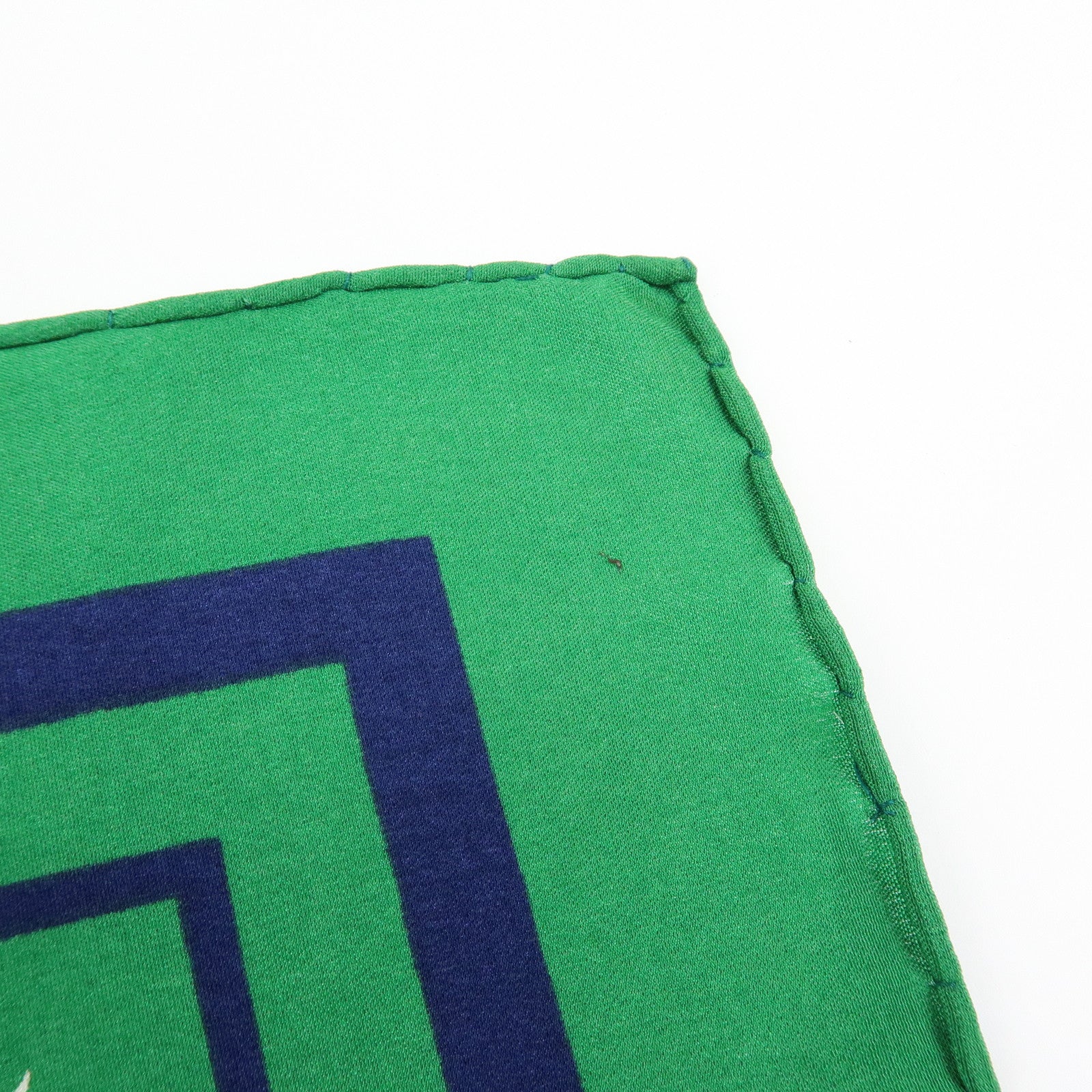 CHANEL COCO Mark Silk100% Scarf Green Navy White Red