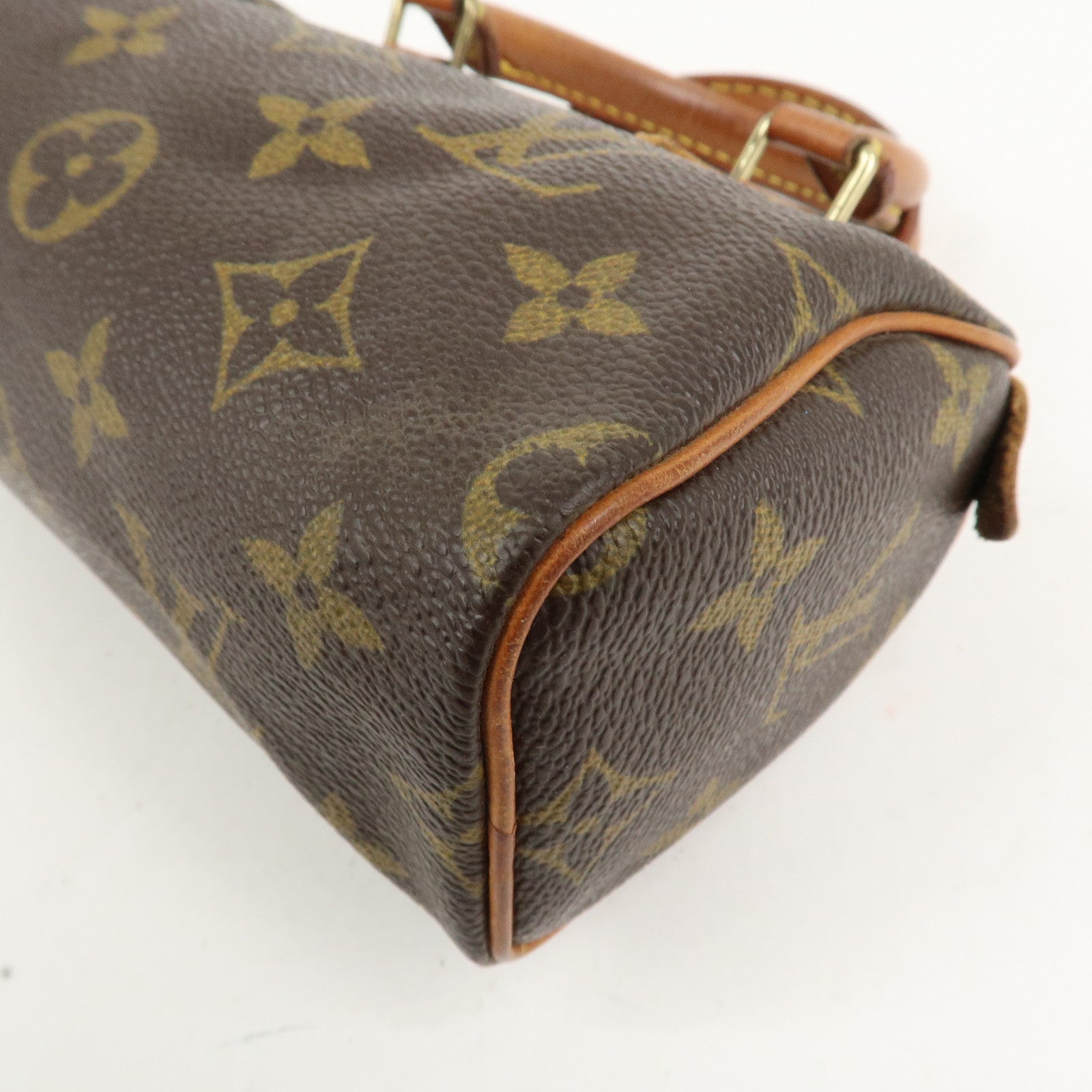 Louis Vuitton Monogram Mini Speedy Hand Bag Brown M41534
