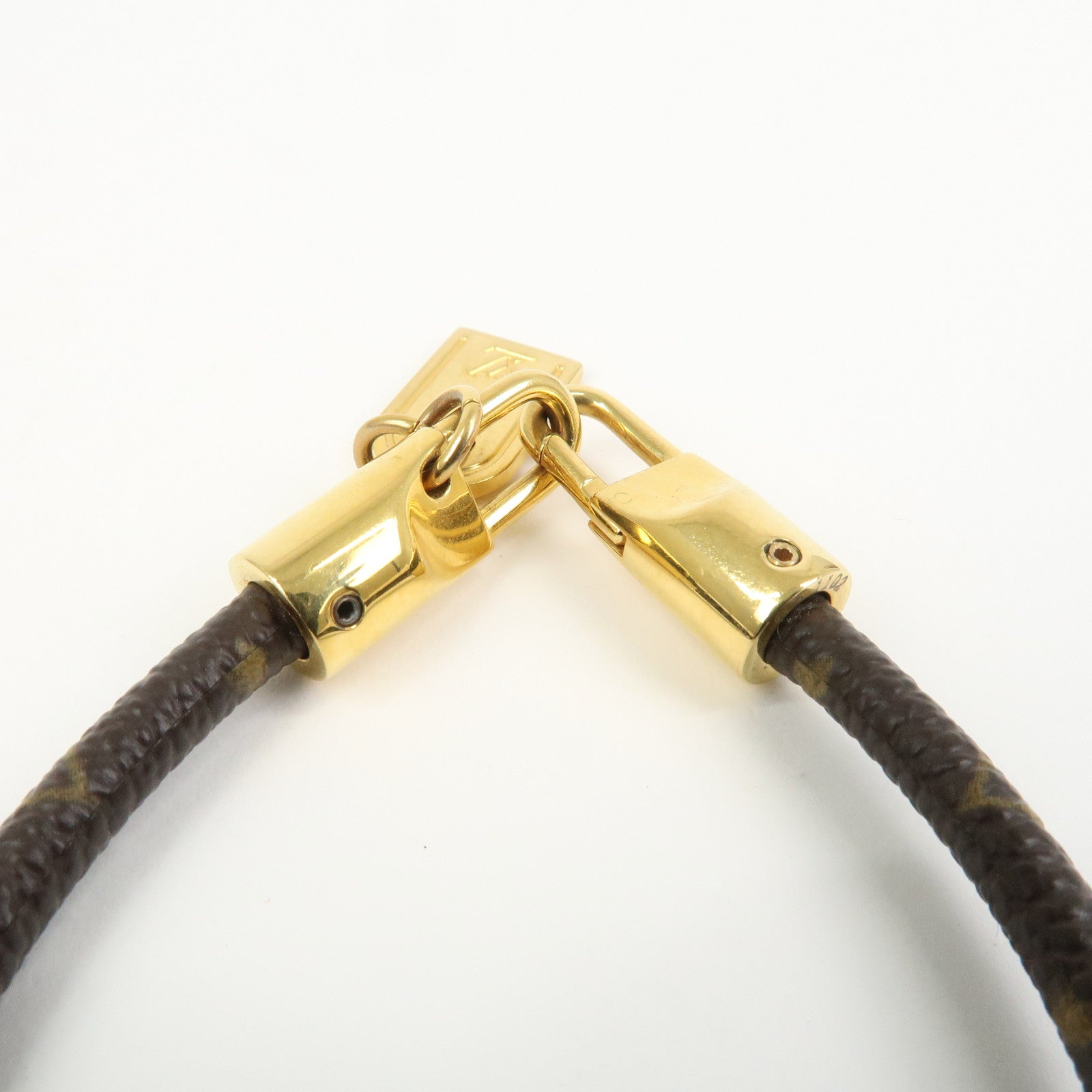 Louis Vuitton Monogram Bracelet Lock It Brown M6605