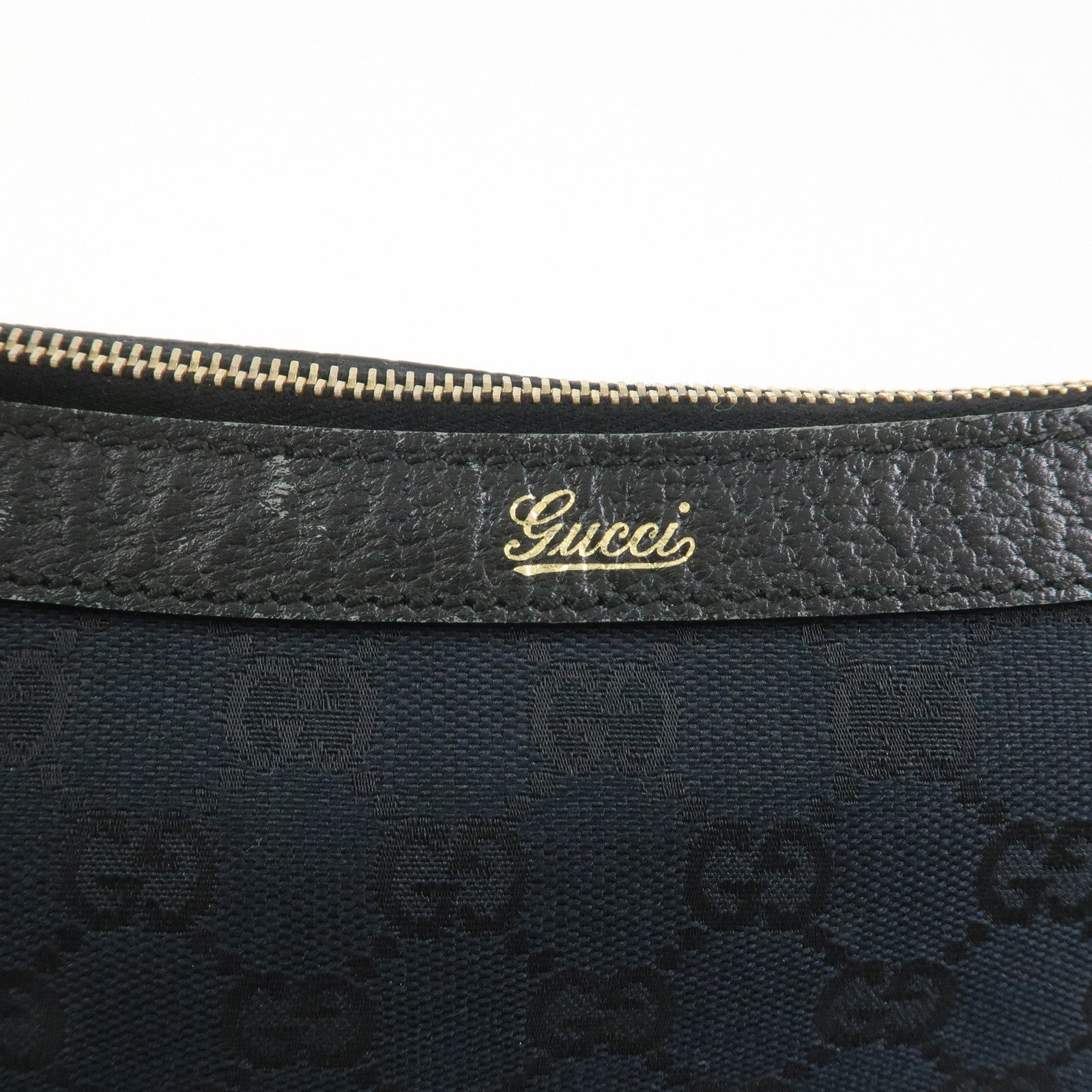 GUCCI GG Monogram Canvas Shoulder Bag Hand Bag Black 146244
