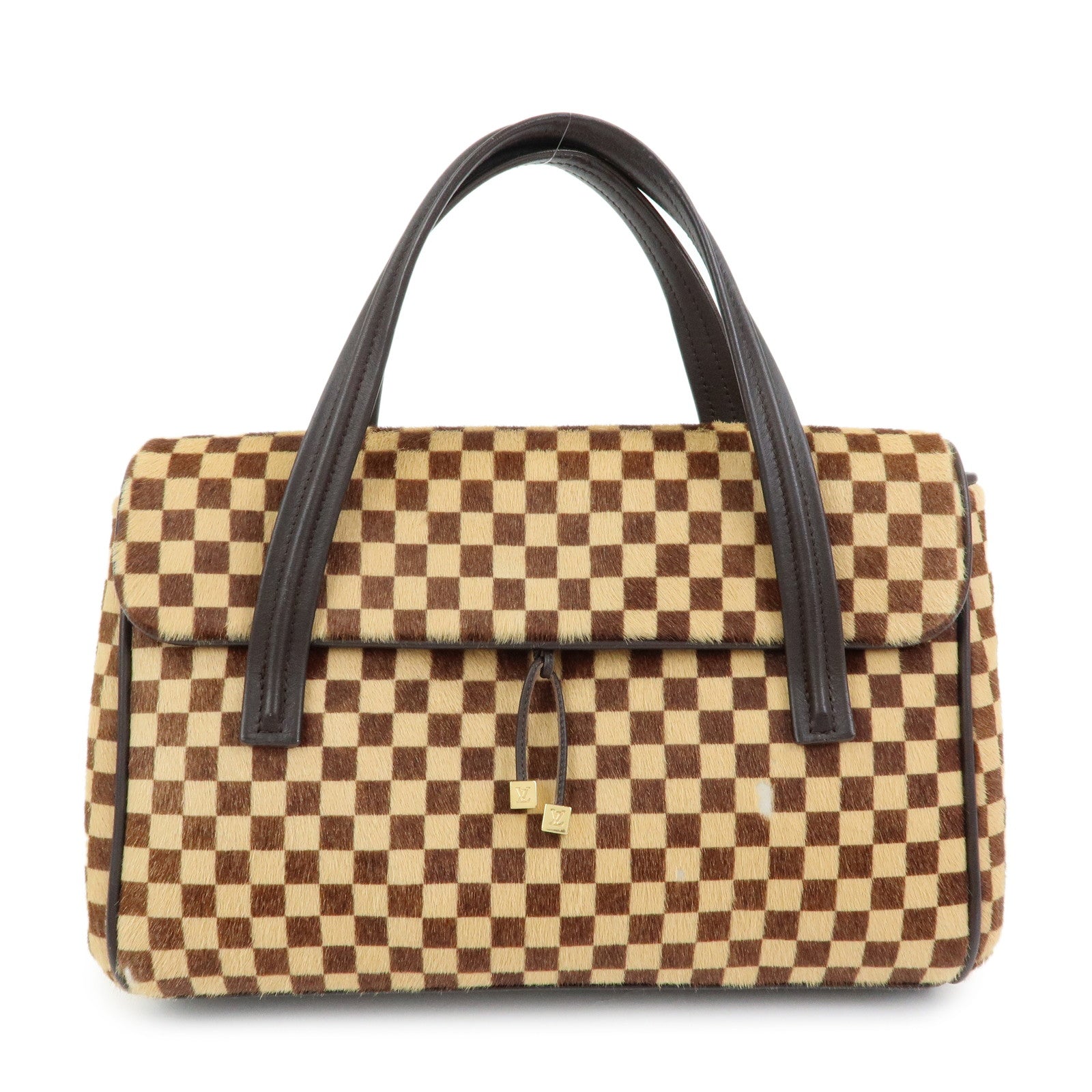 Louis Vuitton Damier Sauvage Lion Hand Bag Beige Brown M92131
