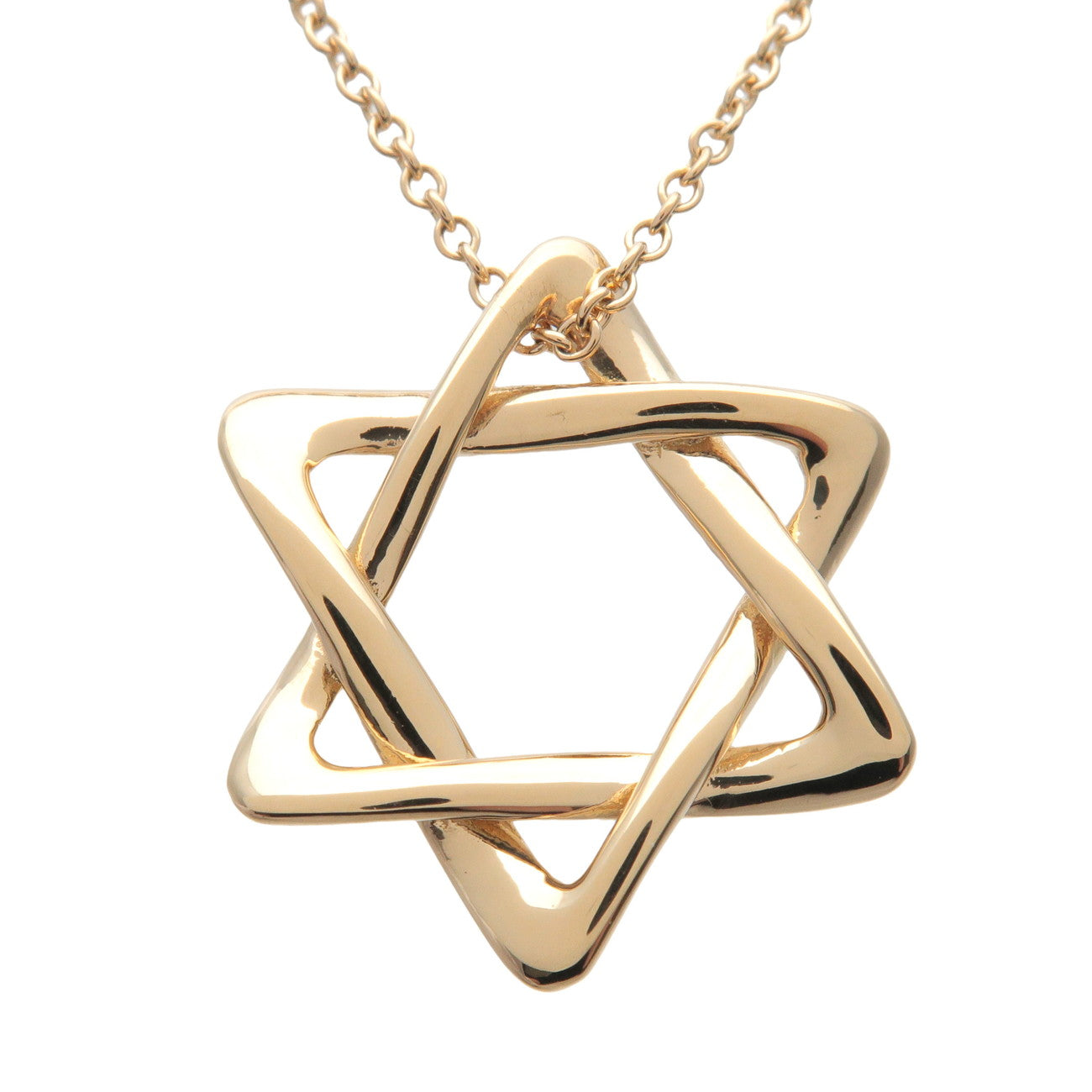 Tiffany & Co Star of Davi Pendant Necklace K18 750YG Yellow Gold