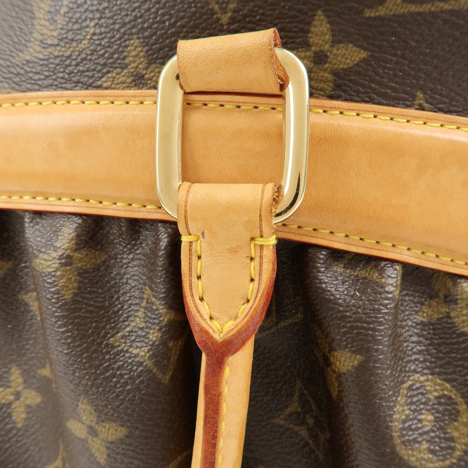 Louis Vuitton Monogram Mitsy Handbag Boston Bag Brown M40058