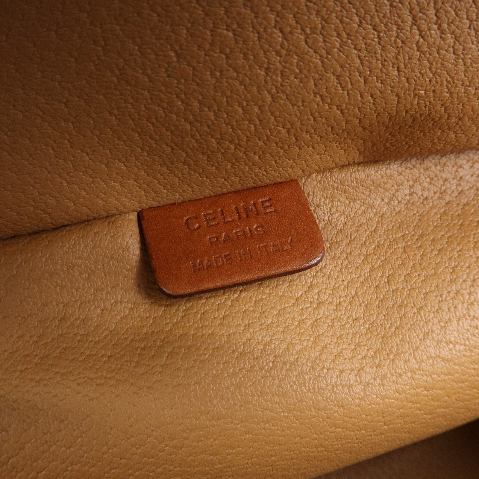 CELINE Macadam PVC Leather Vanity Bag Hand Bag Cosmetic Pouch