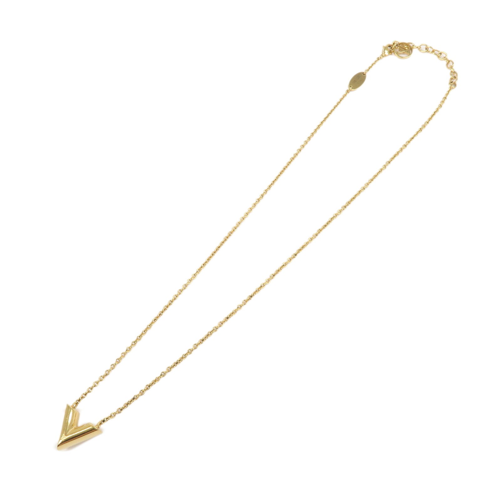 Louis Vuitton Essential V Necklace Metal Gold M61083