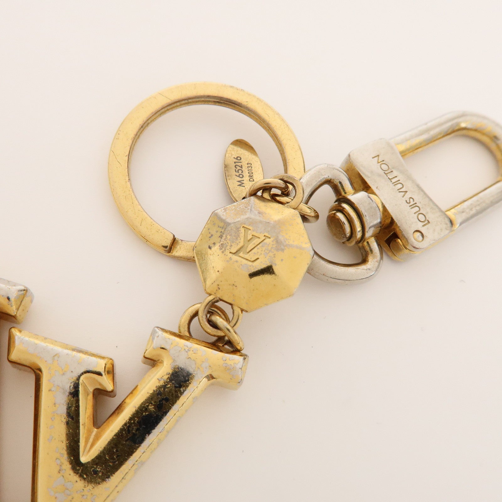 Louis Vuitton Facettes Porte Cles Bag Charm Key Chain Gold M65216