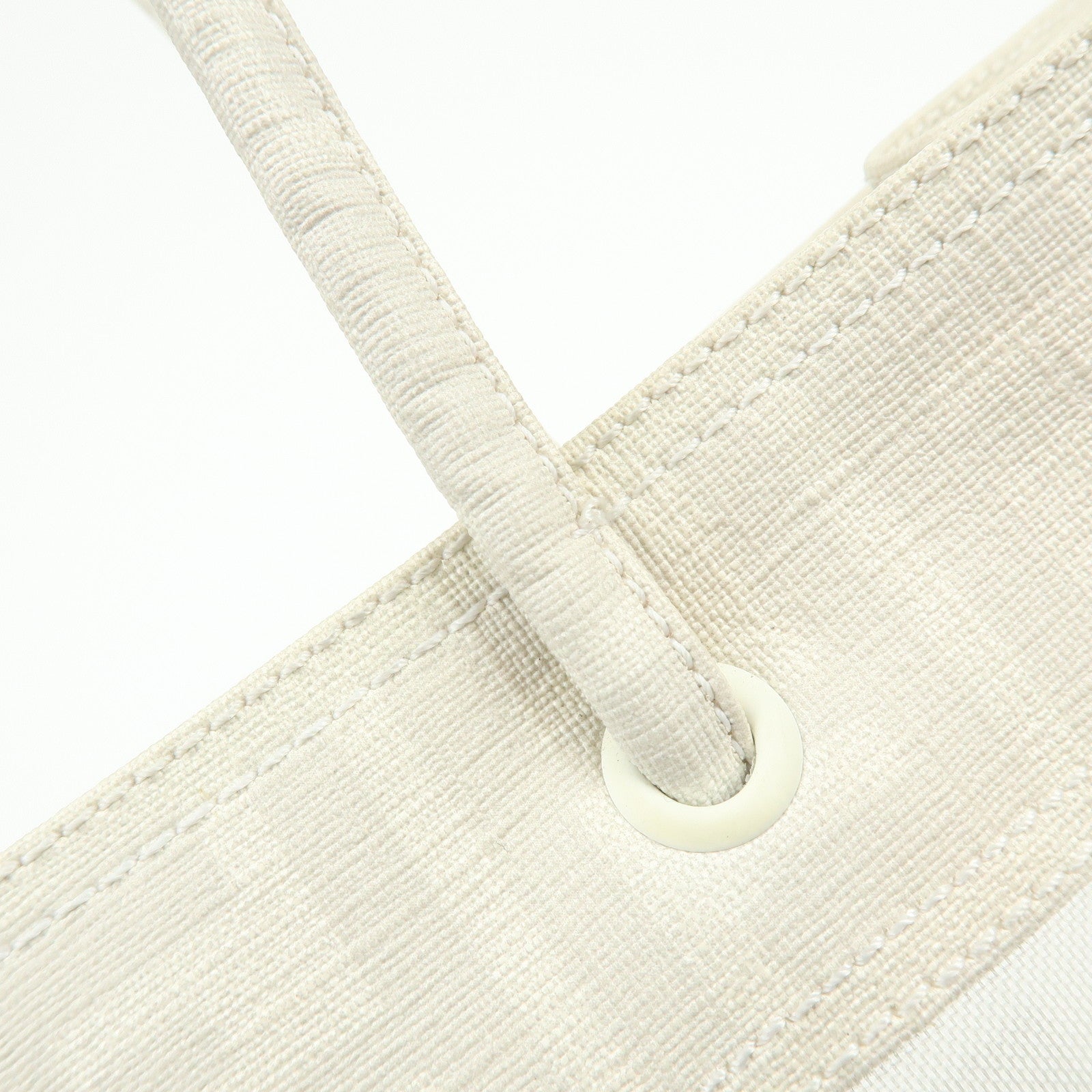 FENDI Zucca Mesh PVC Coated Tote Bag Shoulder Bag White 8BH183