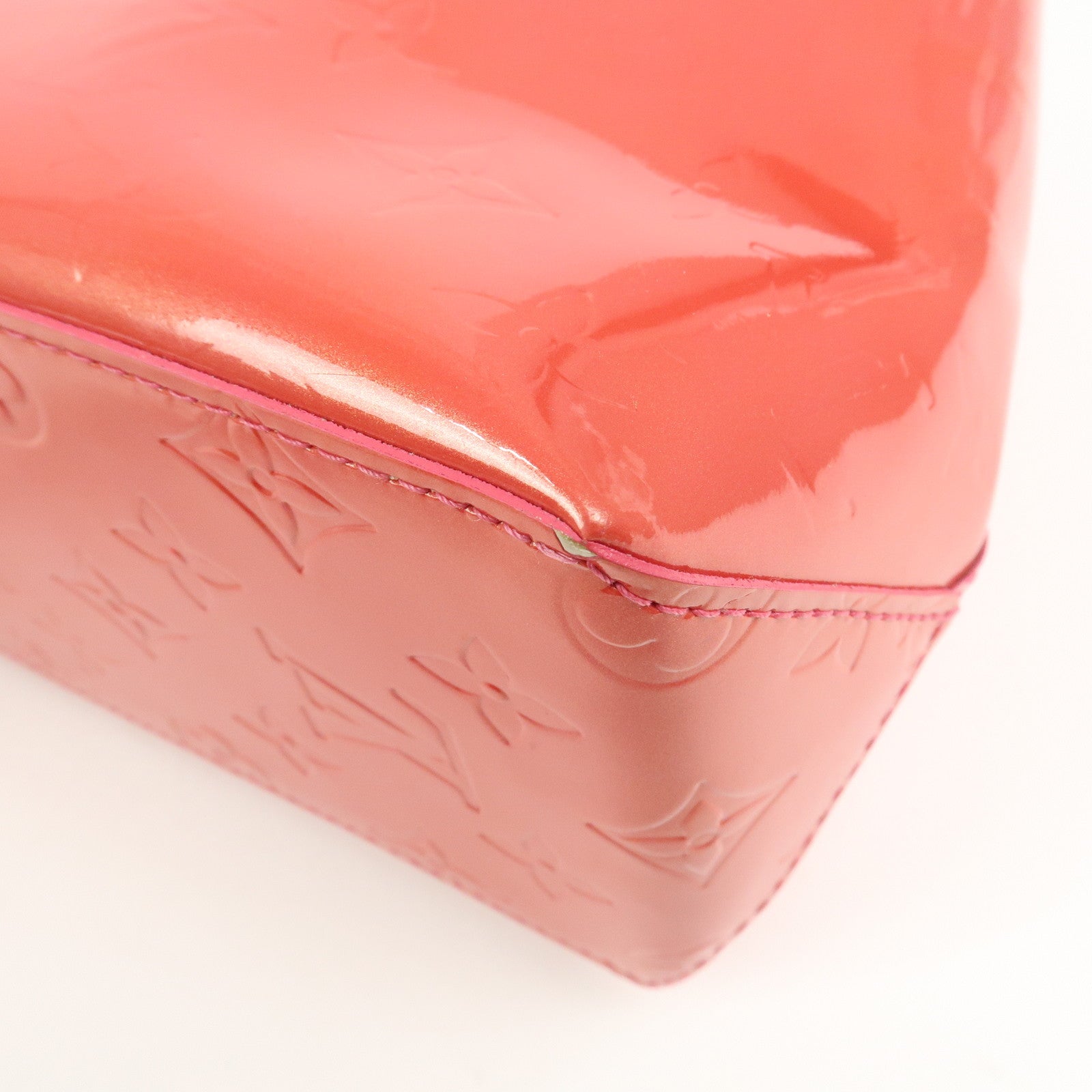 Louis Vuitton Monogram Vernis Lead PM Hand Bag Framboise M9132F