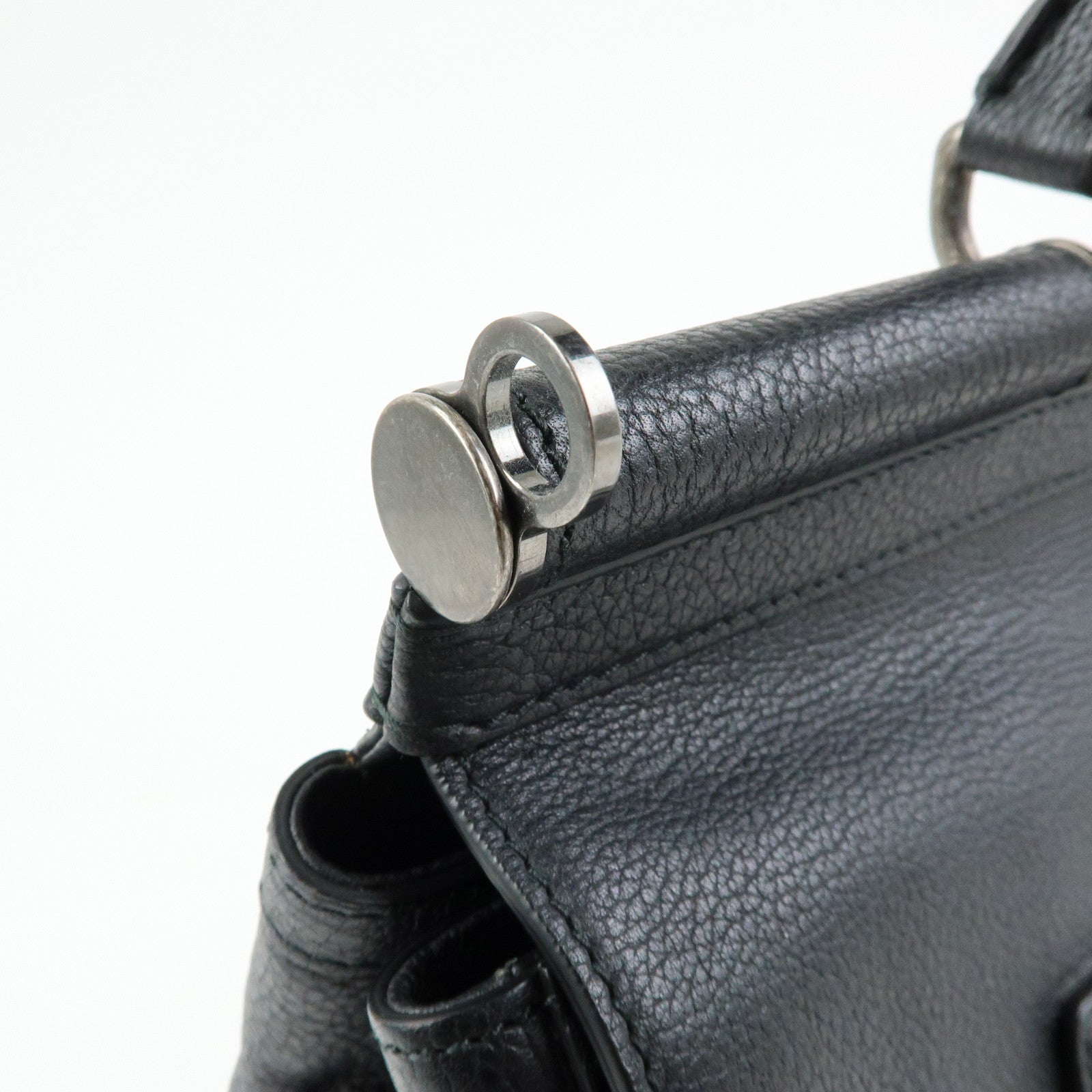 Dolce & Gabbana Leather 2Way Bag Hand Bag Shoulder Bag Black