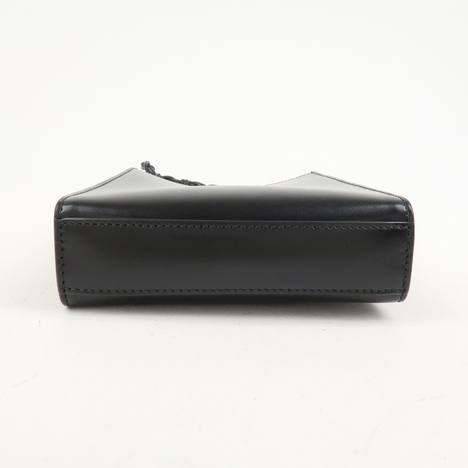 JIL SANDER Tangle Leather Small Shoulder Bag Crossbody Bag Black