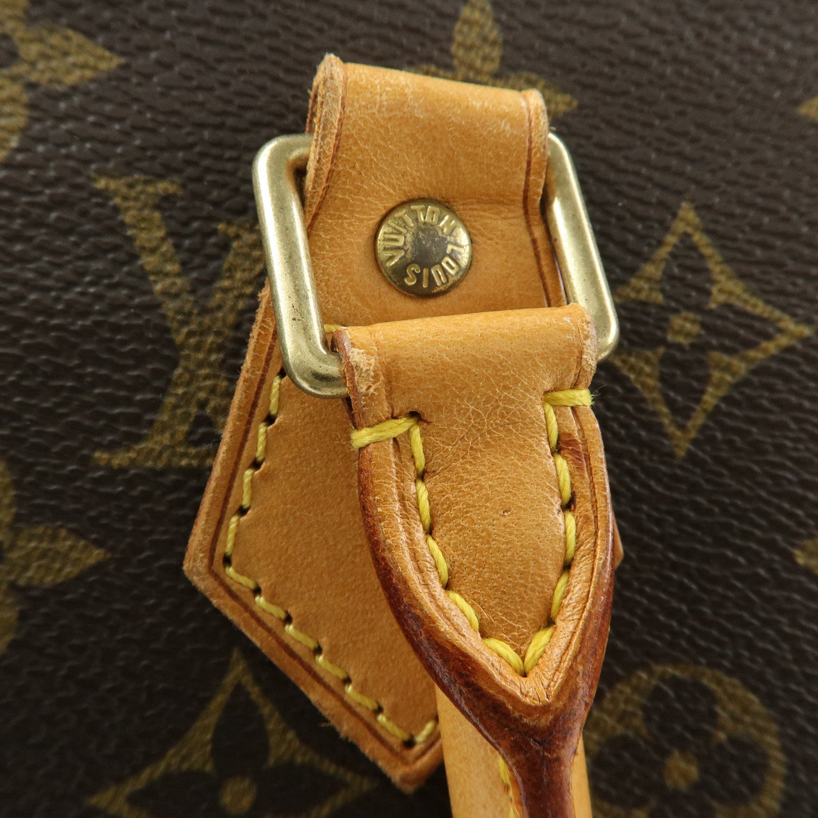 Louis Vuitton Monogram Sac Plat Tote Bag Hand Bag Brown M51140