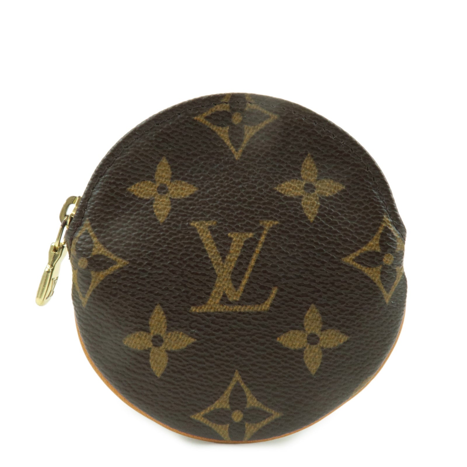 Louis Vuitton Monogram Porte Monnaie Rond Coin Case M61926 Used