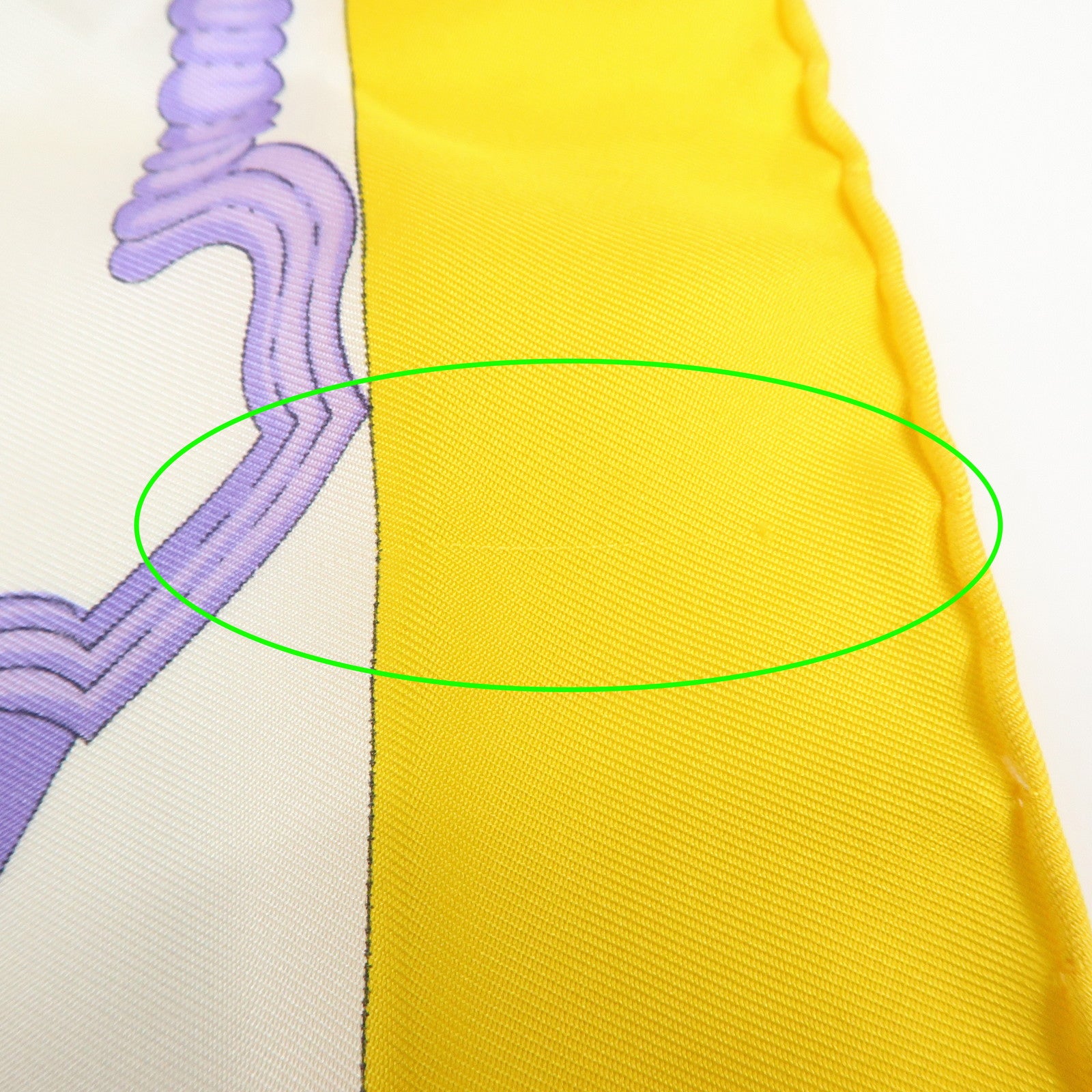 Christian Dior Silk 100% Scarf Botanical Pattern 87×87 White Yellow