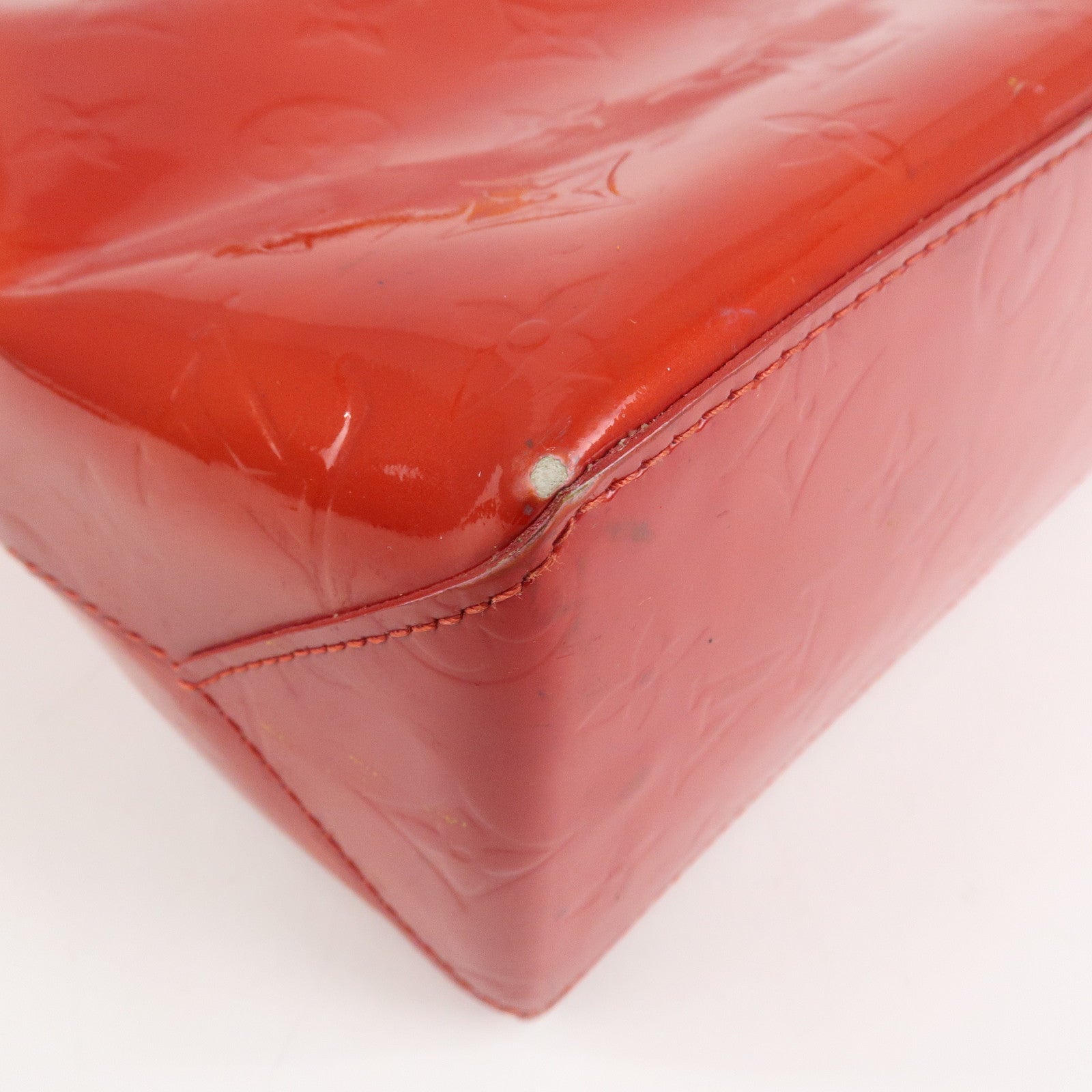 Louis Vuitton Monogram Vernis Lead PM Hand Bag Rouge M91088