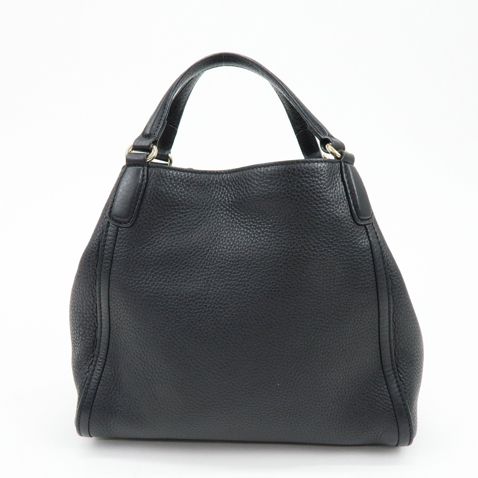 GUCCI SOHO Interlocking G 2Way Bag Hand Shoulder Bag Black 336751