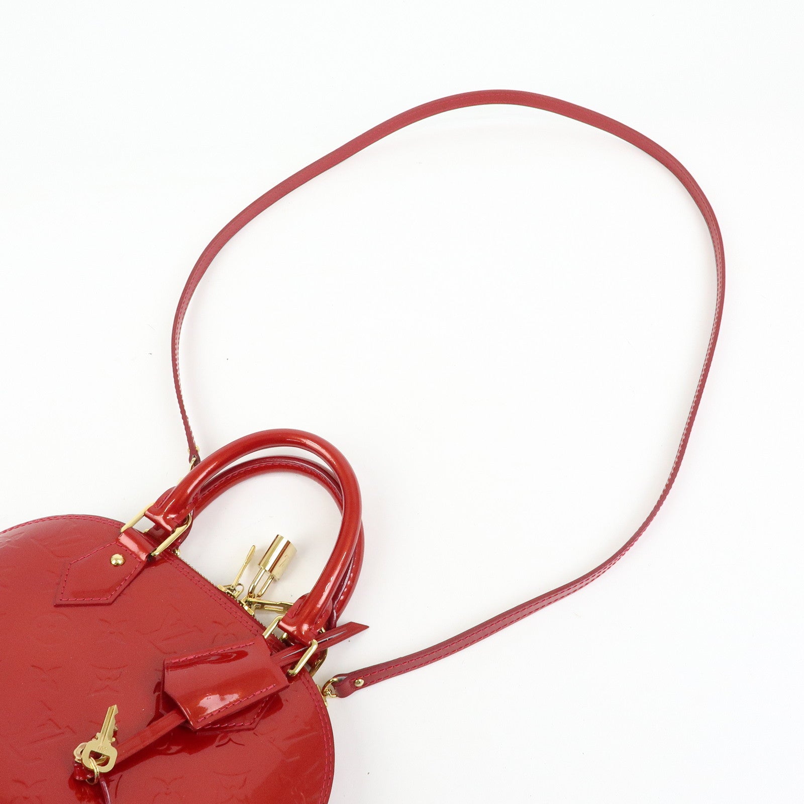 Louis Vuitton Monogram Vernis Alma BB 2Way Bag Red M91606