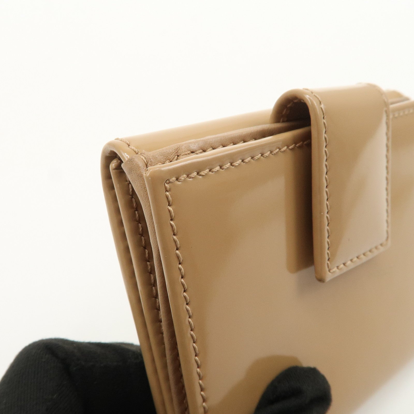 GUCCI GG Sparkling Mini French Flap W Hook Tri-fold Wallet 369688