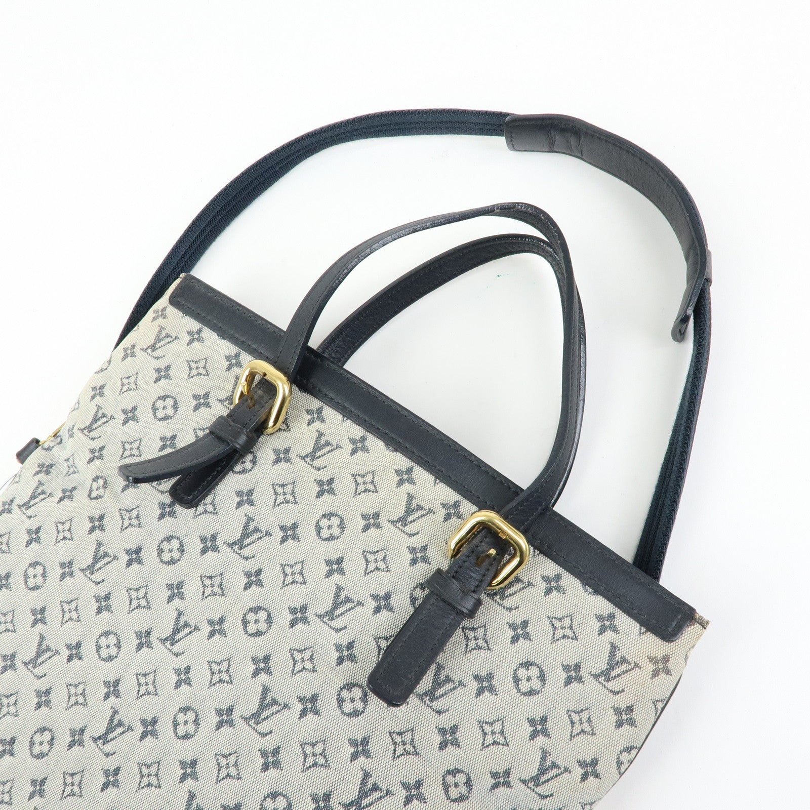 Louis Vuitton Monogram Mini Francoise Shoulder Bag Blue M92208