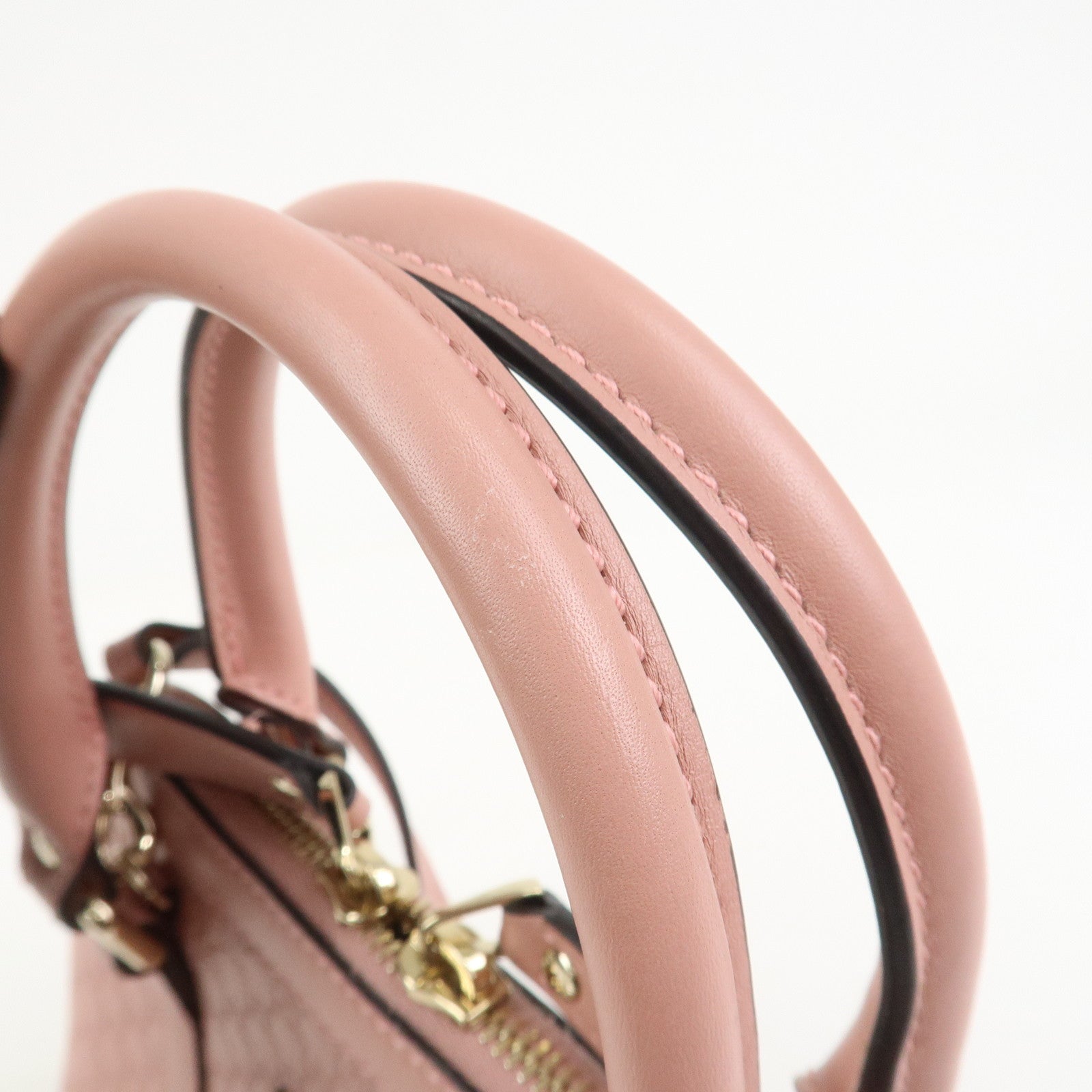 GUCCI Micro Guccissima Leather 2Way Hand Shoulder Bag Pink 449654