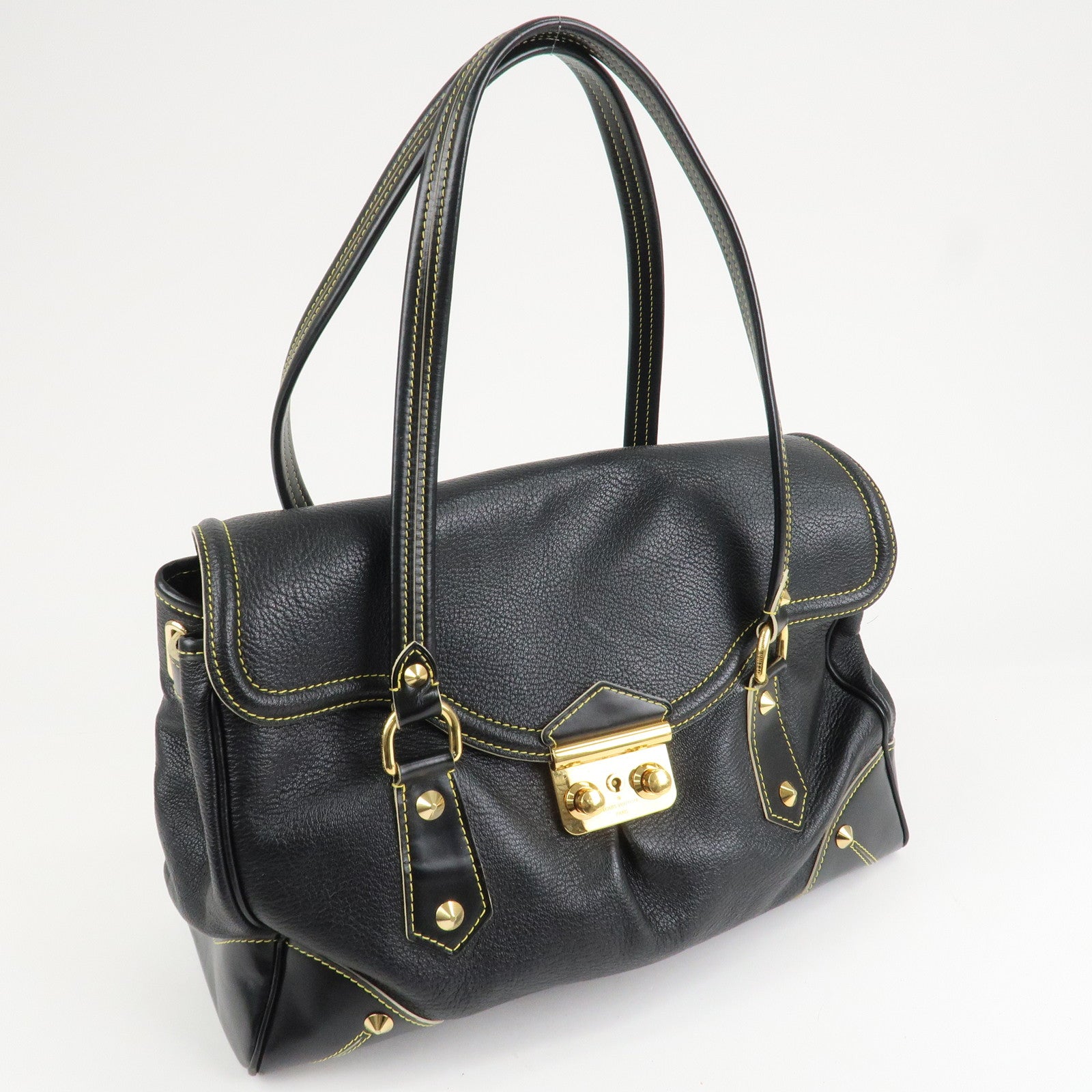 Louis Vuitton Suhali Rhapsody Leather Shoulder Bag Black M95847 Used