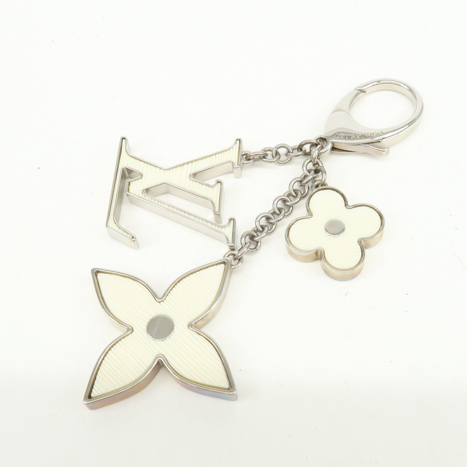 Louis Vuitton Bijoux Sac Fleur de Epi Bag Metal Charm White M65085