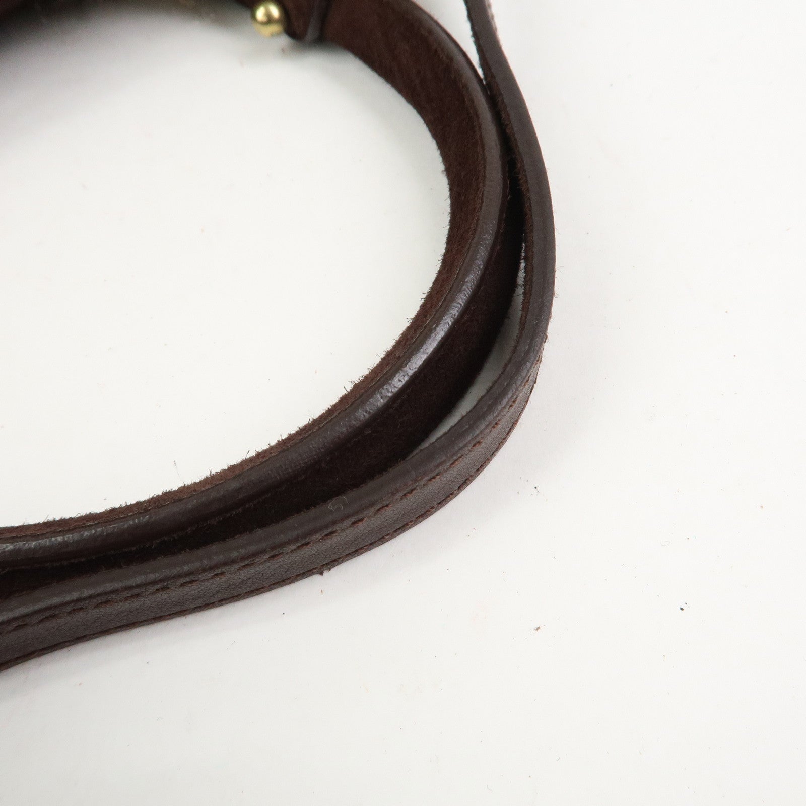 Ferragamo Gancini Wool Suede 2Way Bag Hand Bag Shoulder Bag Brown