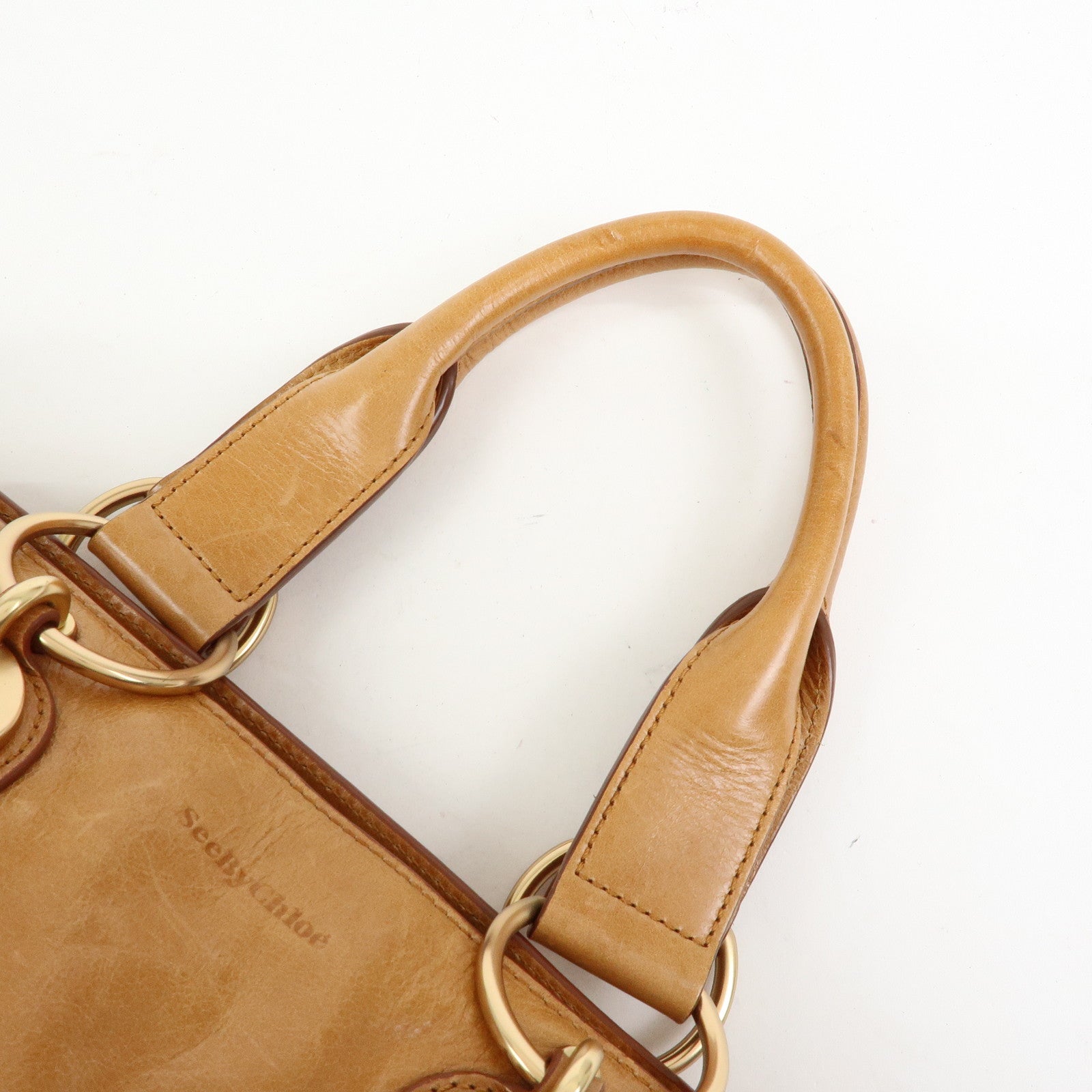 Chloe See by Chloe Page 2Way Bag Shoulder Bag Hand Bag Brown