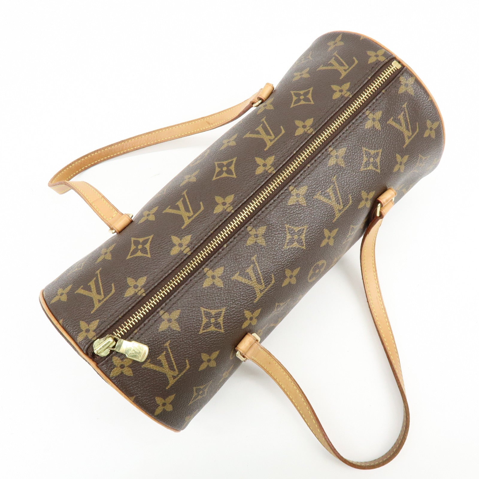 Louis Vuitton Monogram Papillon 30 Hand Bag Brown M51385