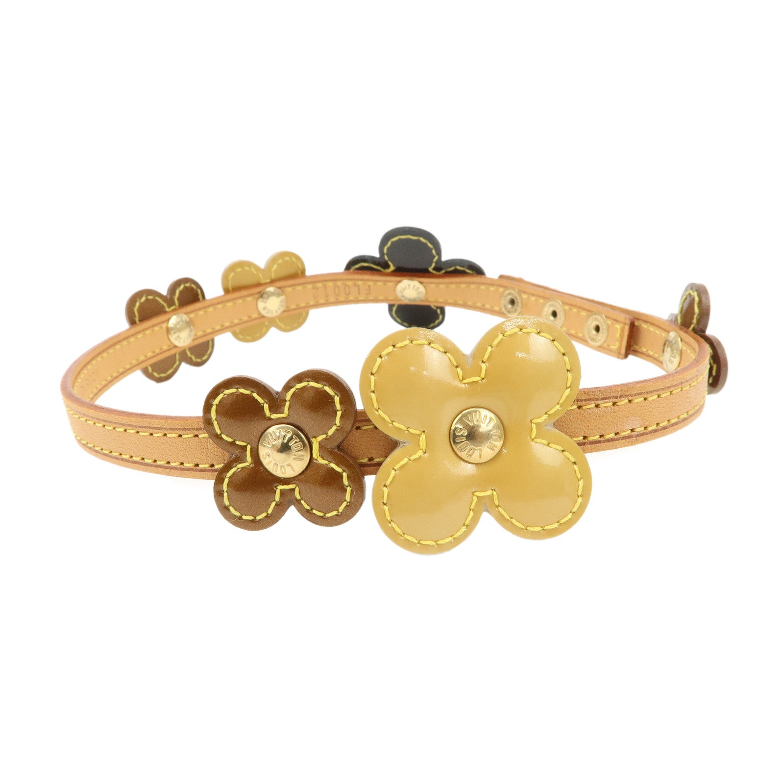 Louis Vuitton Monogram Vernis Flower Lexington Bracelet Brown M92252