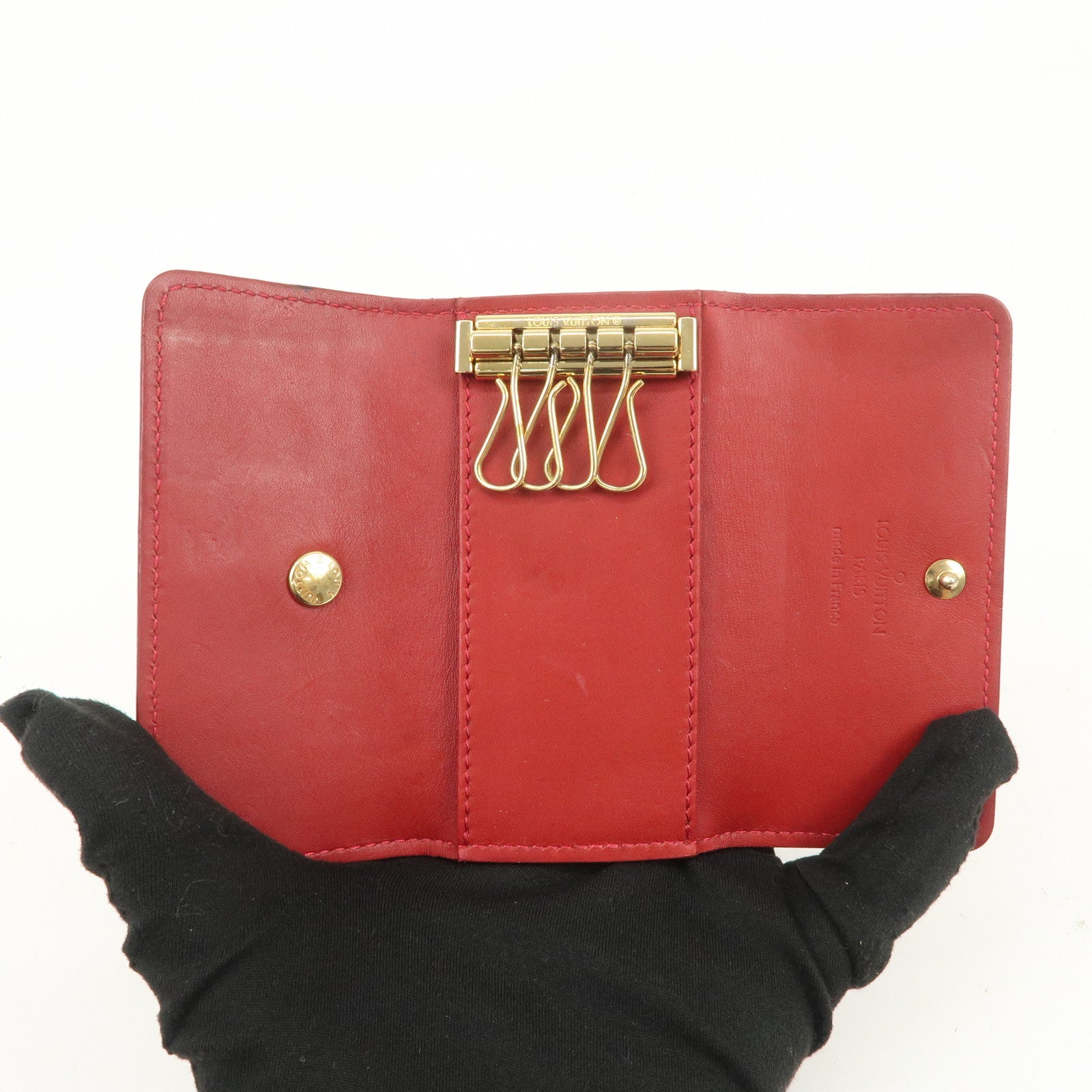Louis Vuitton Monogram Vernis Multicles 4 Key Case Cerise M90204