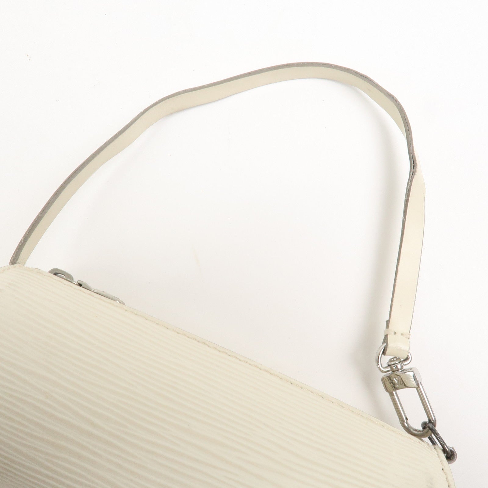 Louis Vuitton Epi Leather Mini Pouch For Soufflot Bag Yvoire White