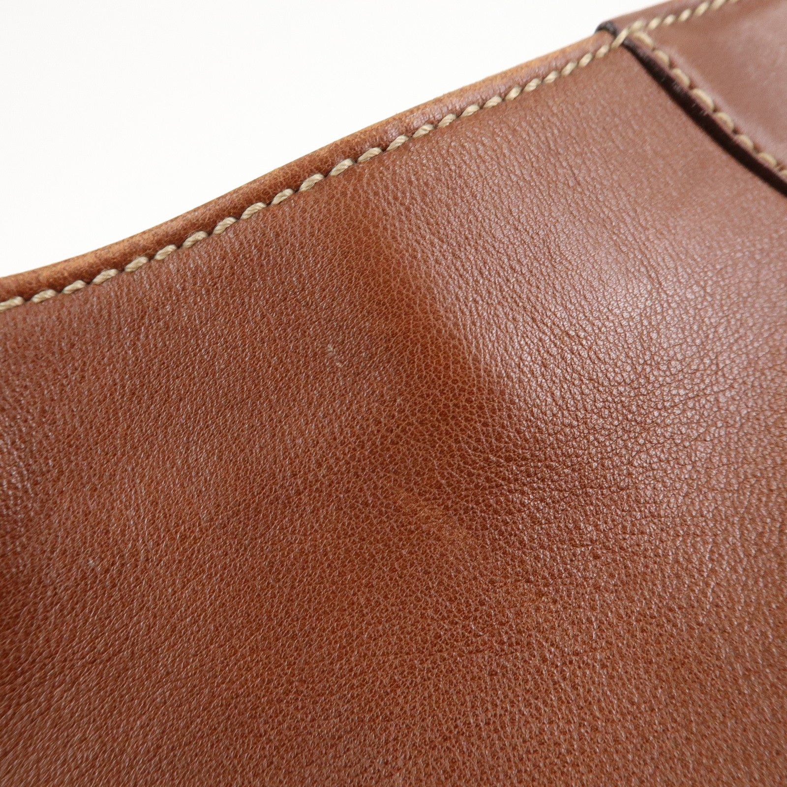 GUCCI Horsebit GG Canvas Leather Shoulder Bag Brown 137386