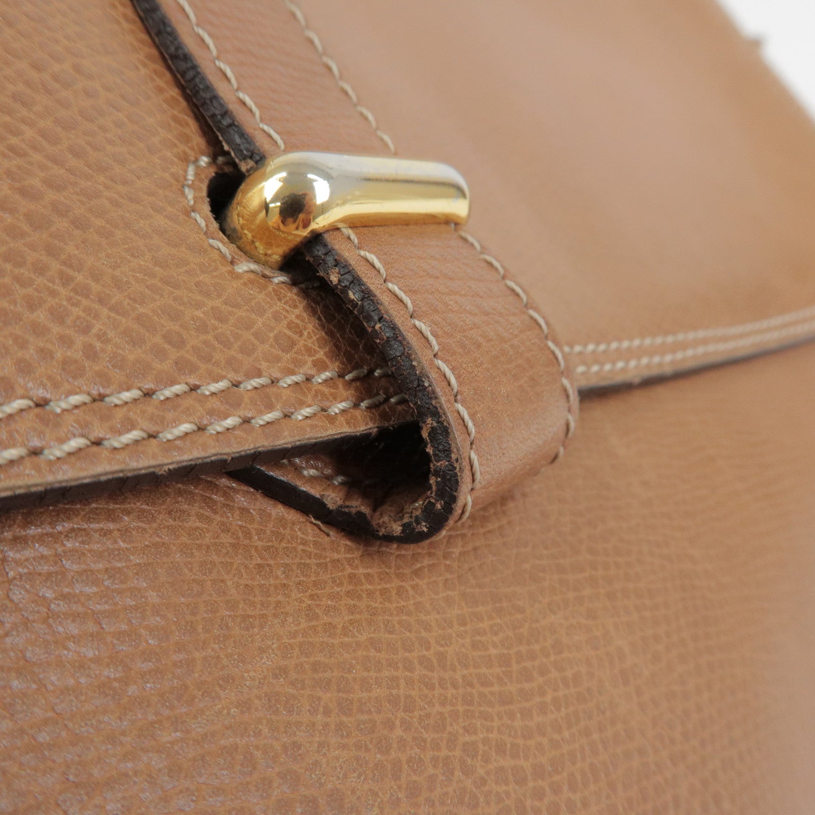 LOEWE Anagram Leather Shoulder Bag Crossbody Bag Brown