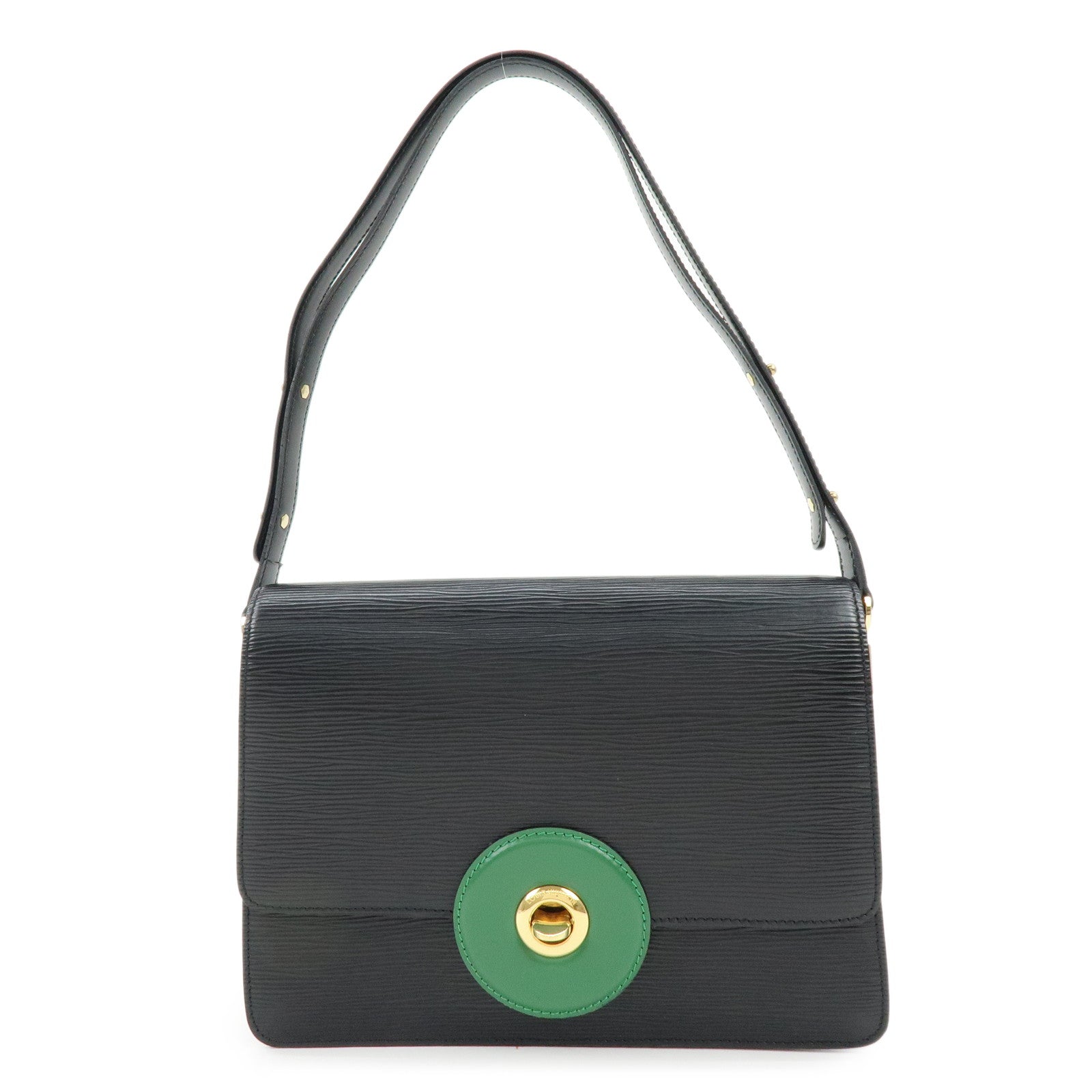 Louis Vuitton Epi Free Run Shoulder Bag Noir Borneo Green M52414