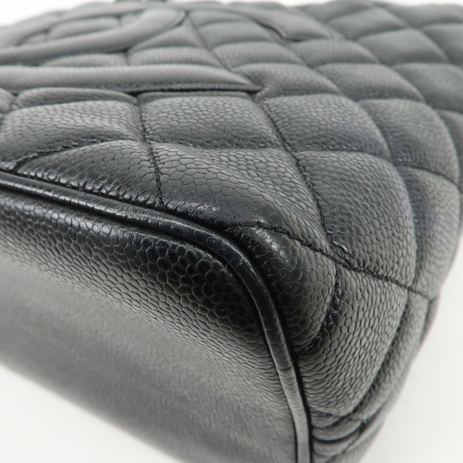 CHANEL Matelasse COCO Mark Medallion Tote Bag Hand Bag Black A01804